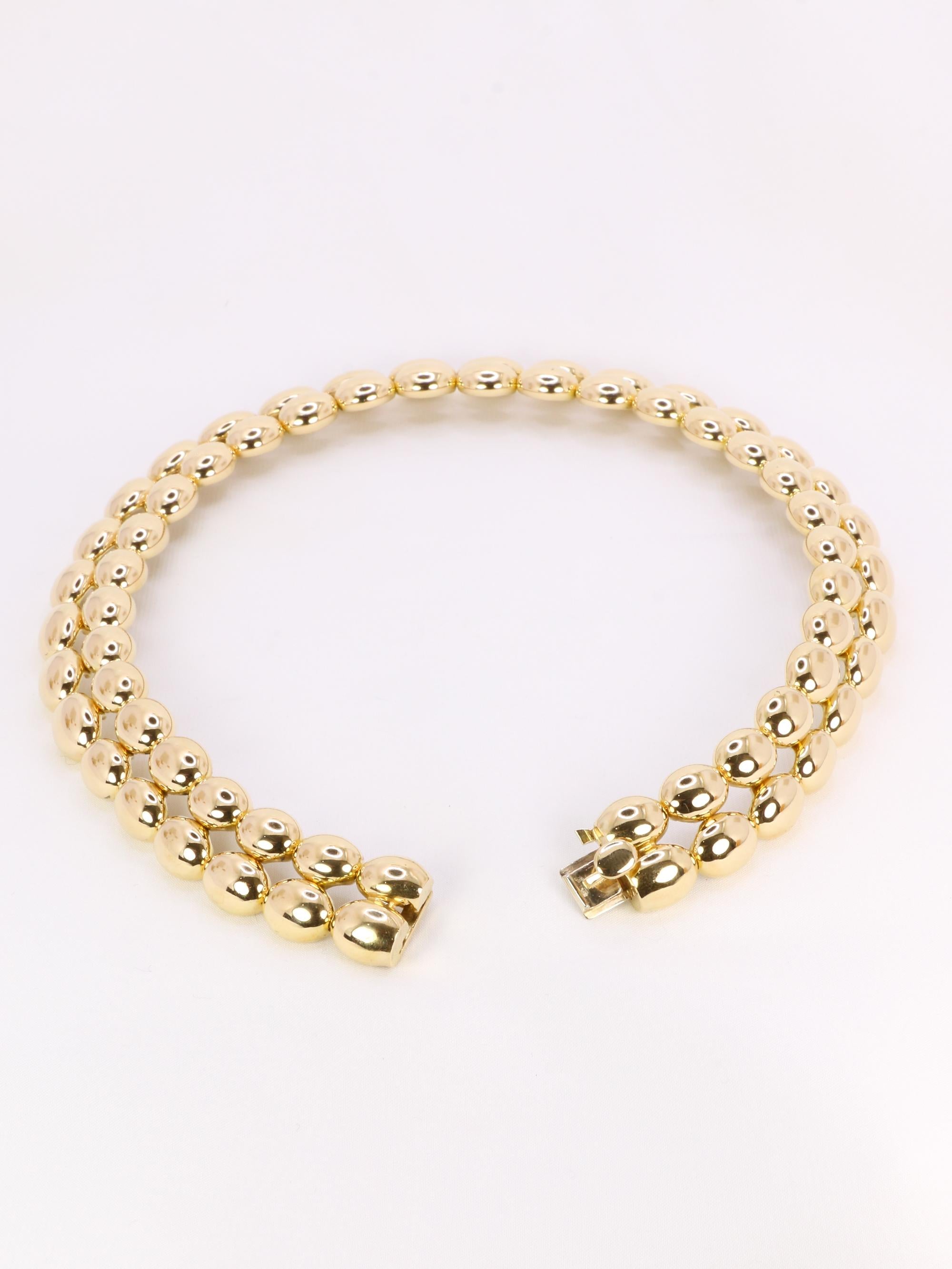 CHAUMET Collier vintage modèle Magellan double rang or jaune