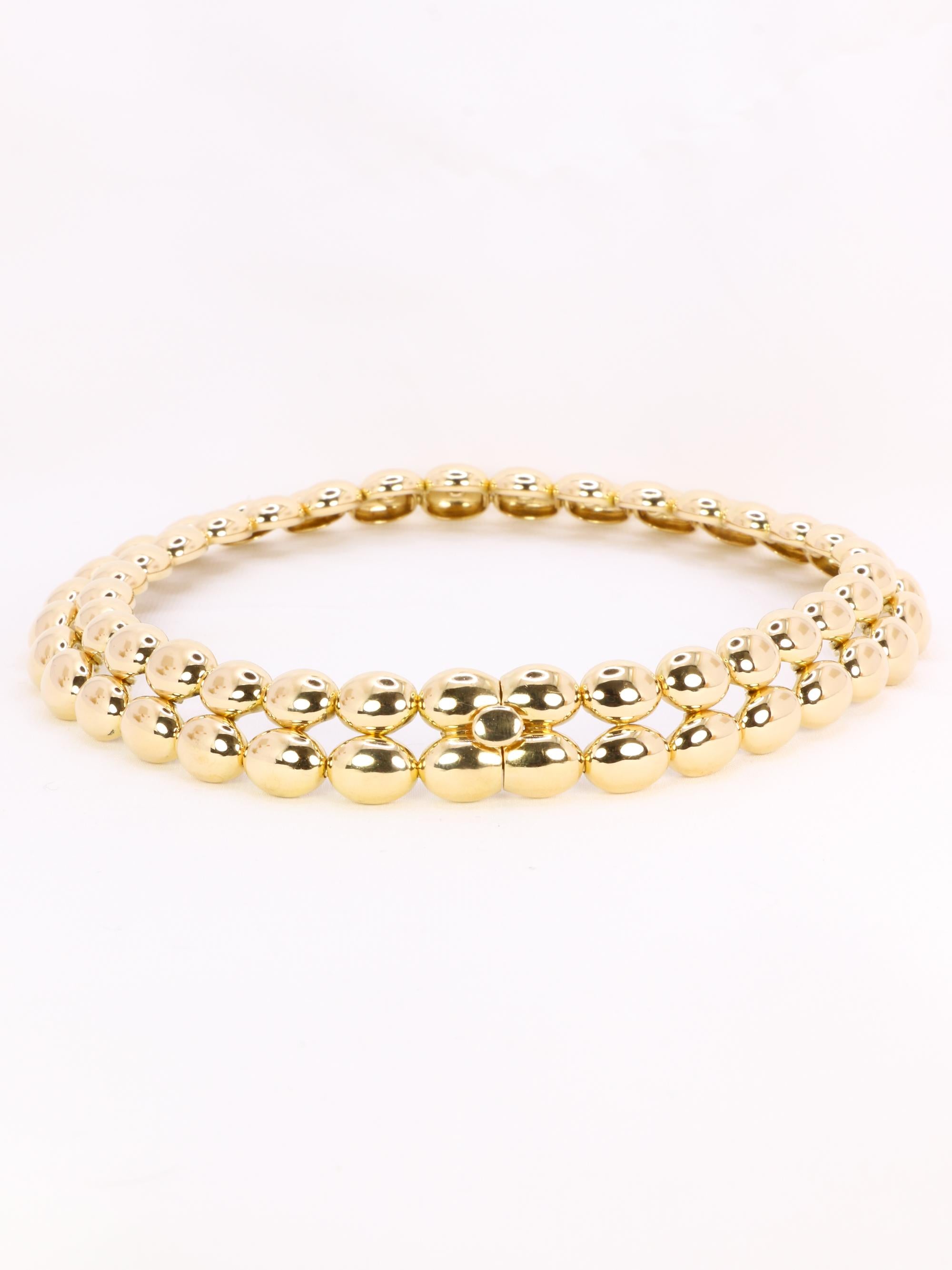 CHAUMET Collier vintage modèle Magellan double rang or jaune