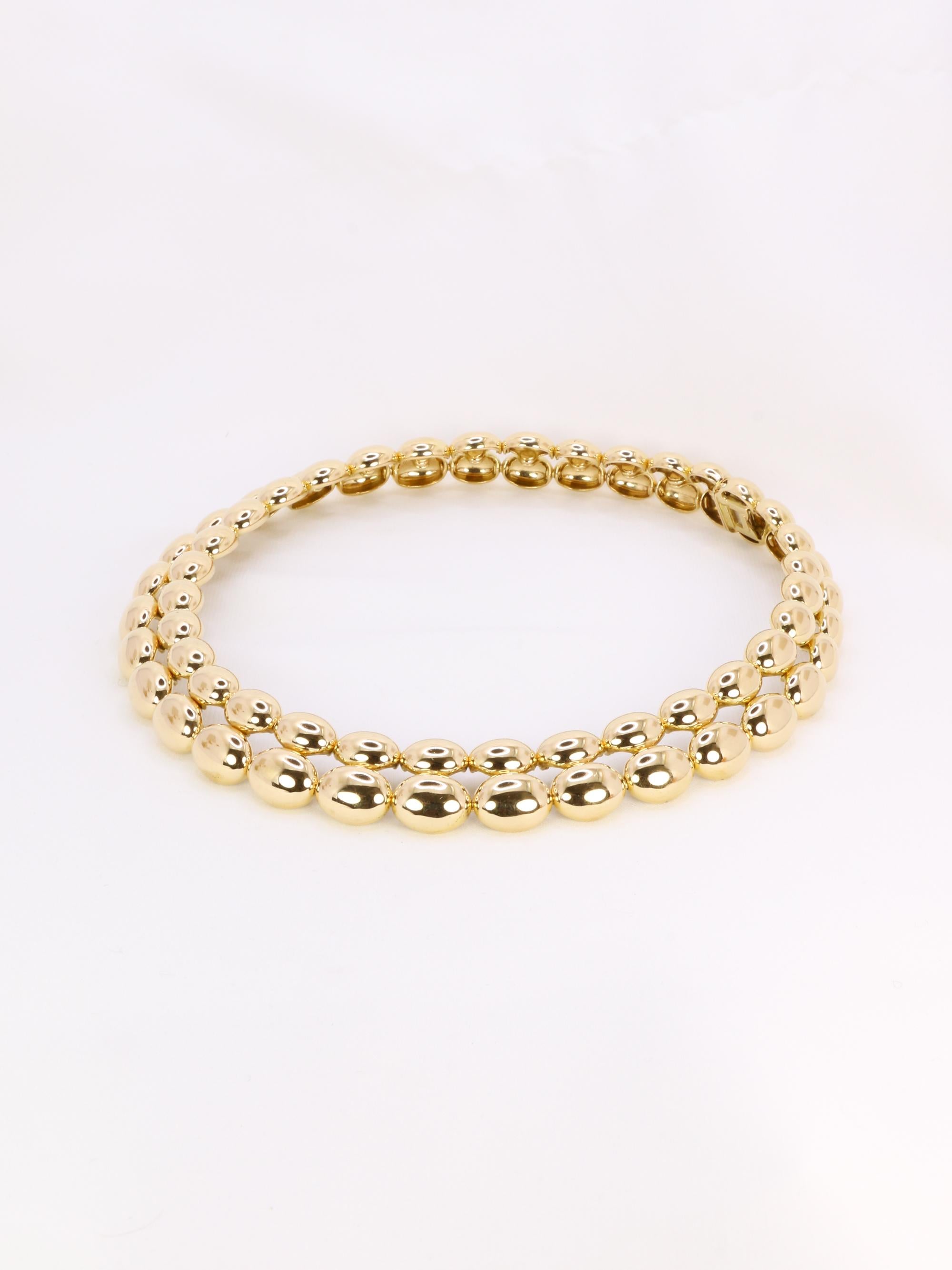 CHAUMET Collier vintage modèle Magellan double rang or jaune