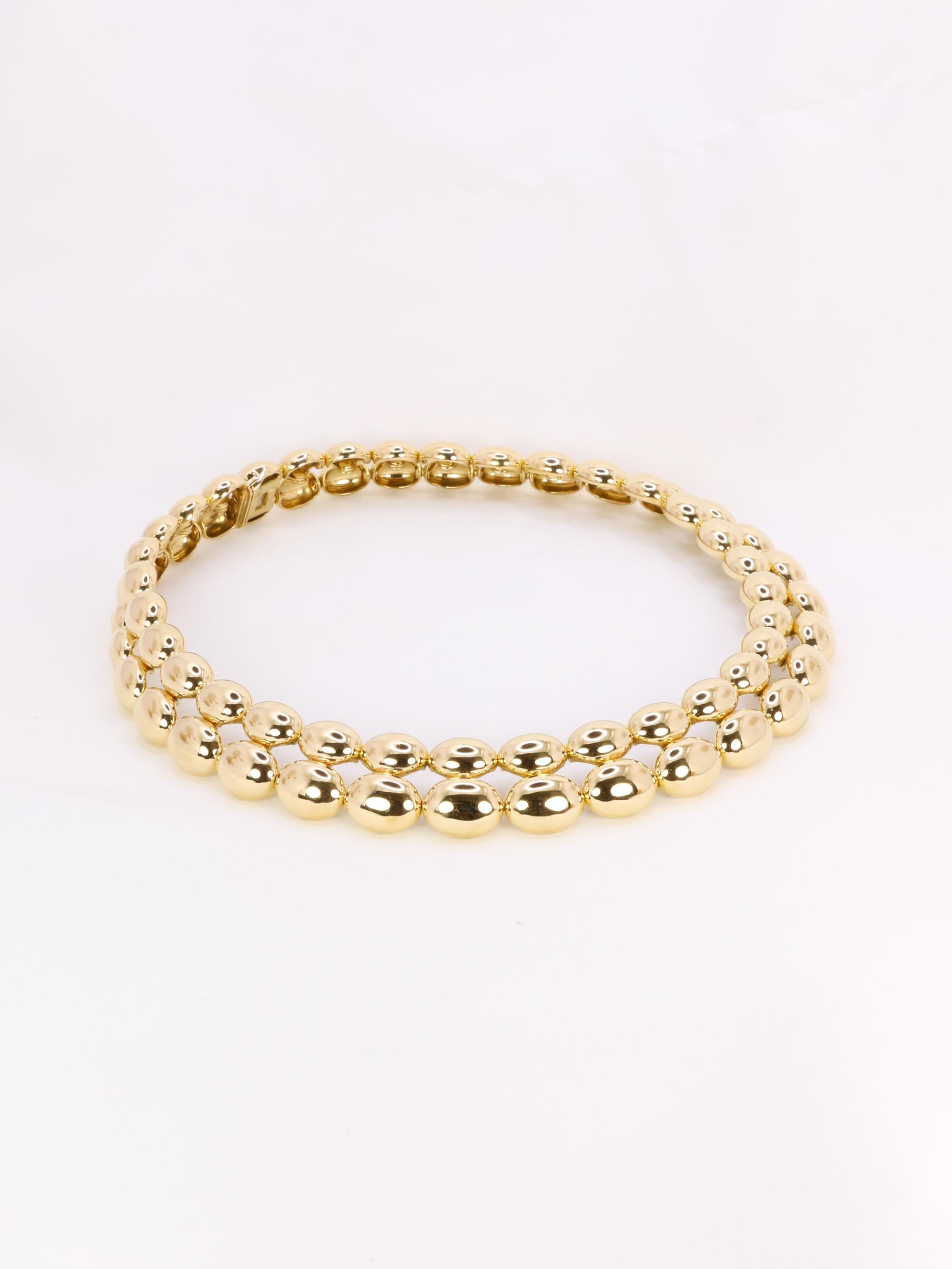 CHAUMET Collier vintage modèle Magellan double rang or jaune