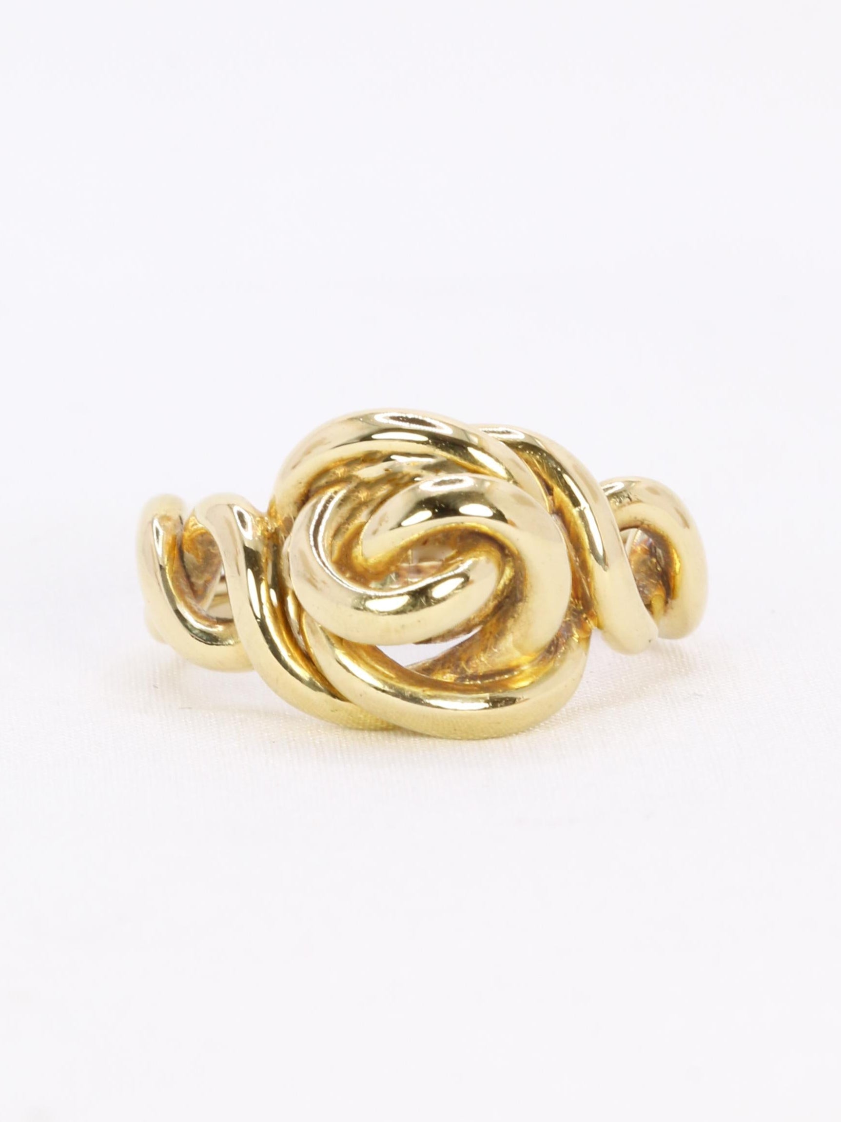 Bague noeud vintage or jaune