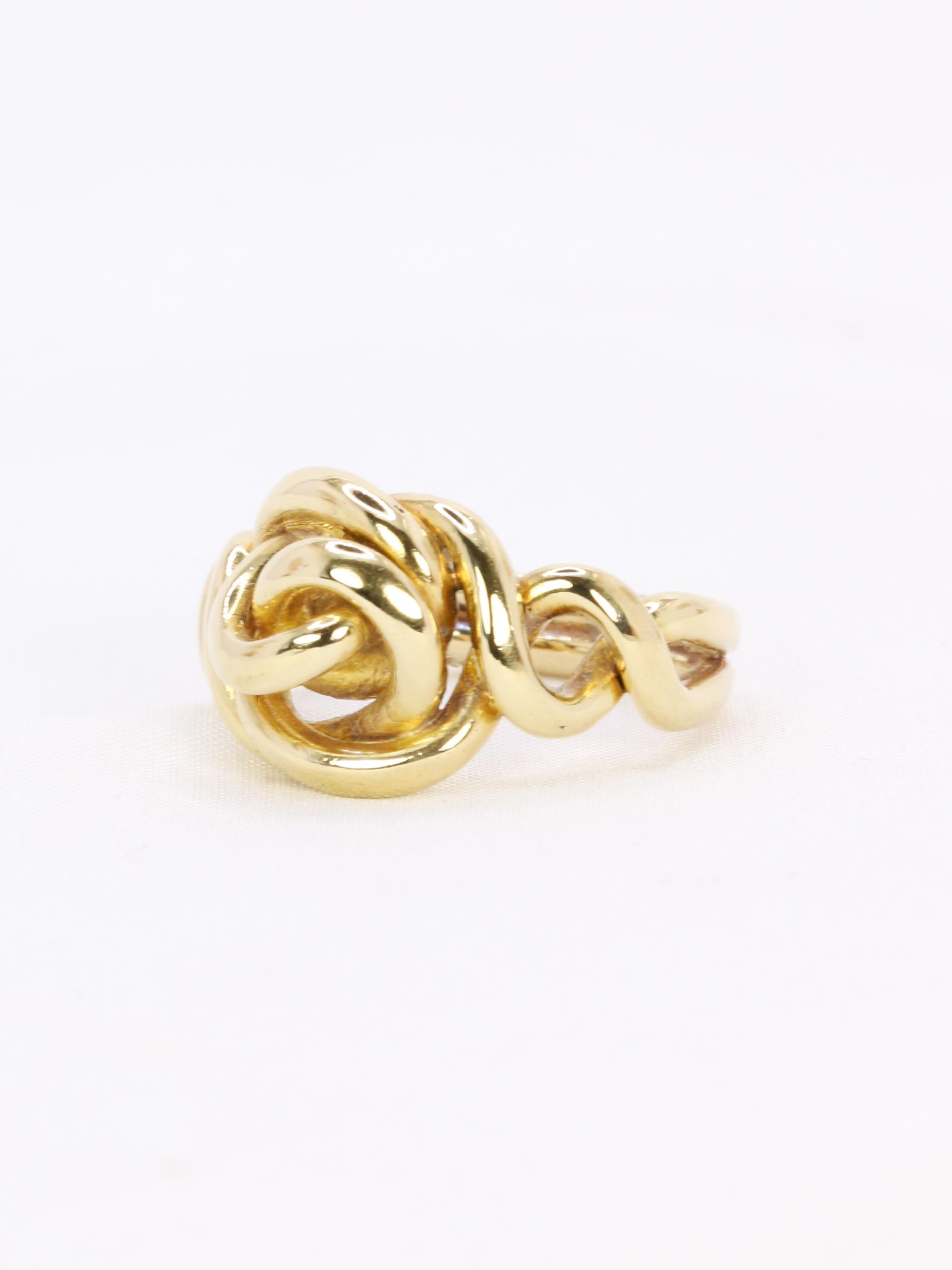 Bague noeud vintage or jaune