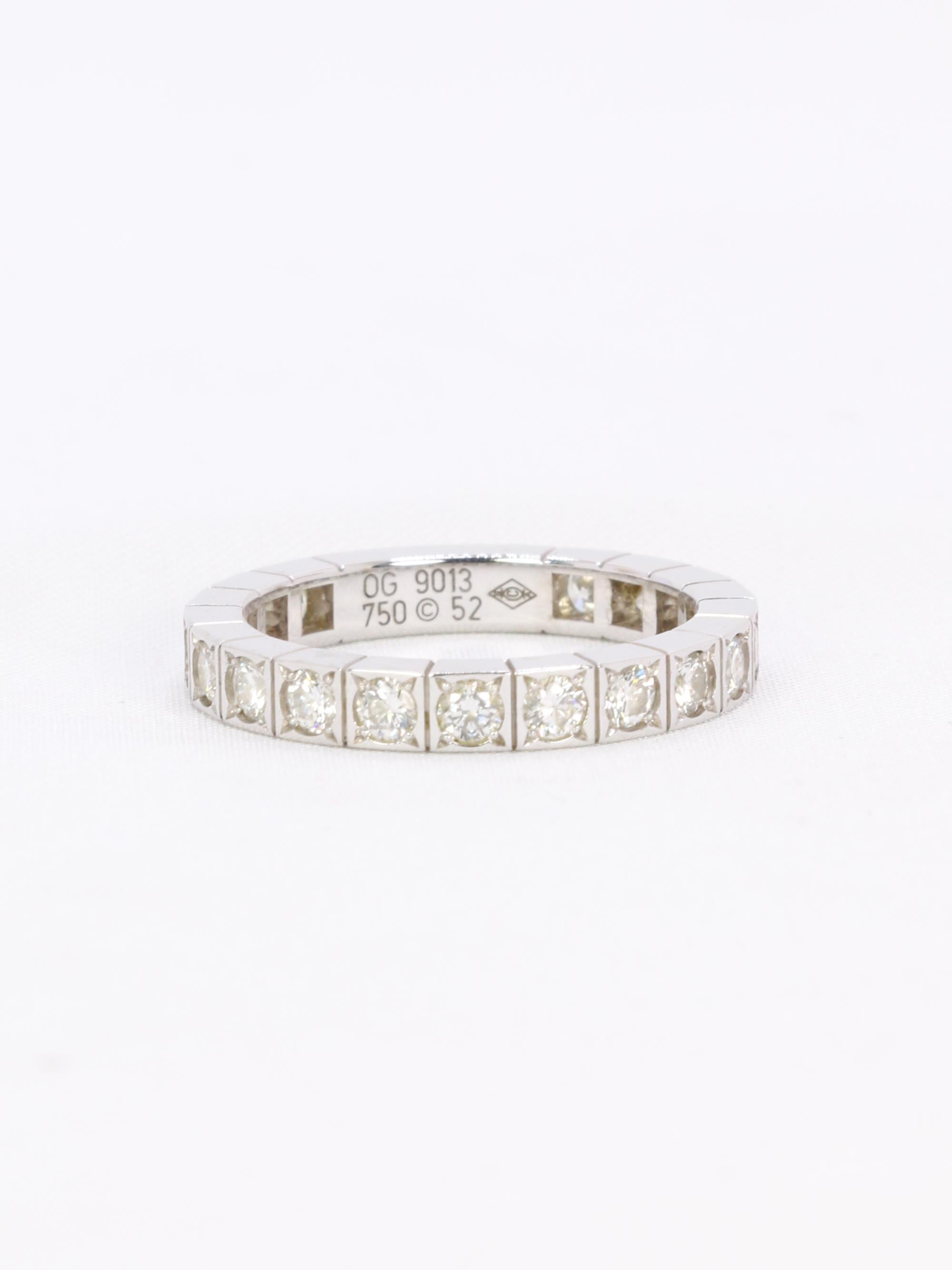 CARTIER Bague Lanière or blanc diamants