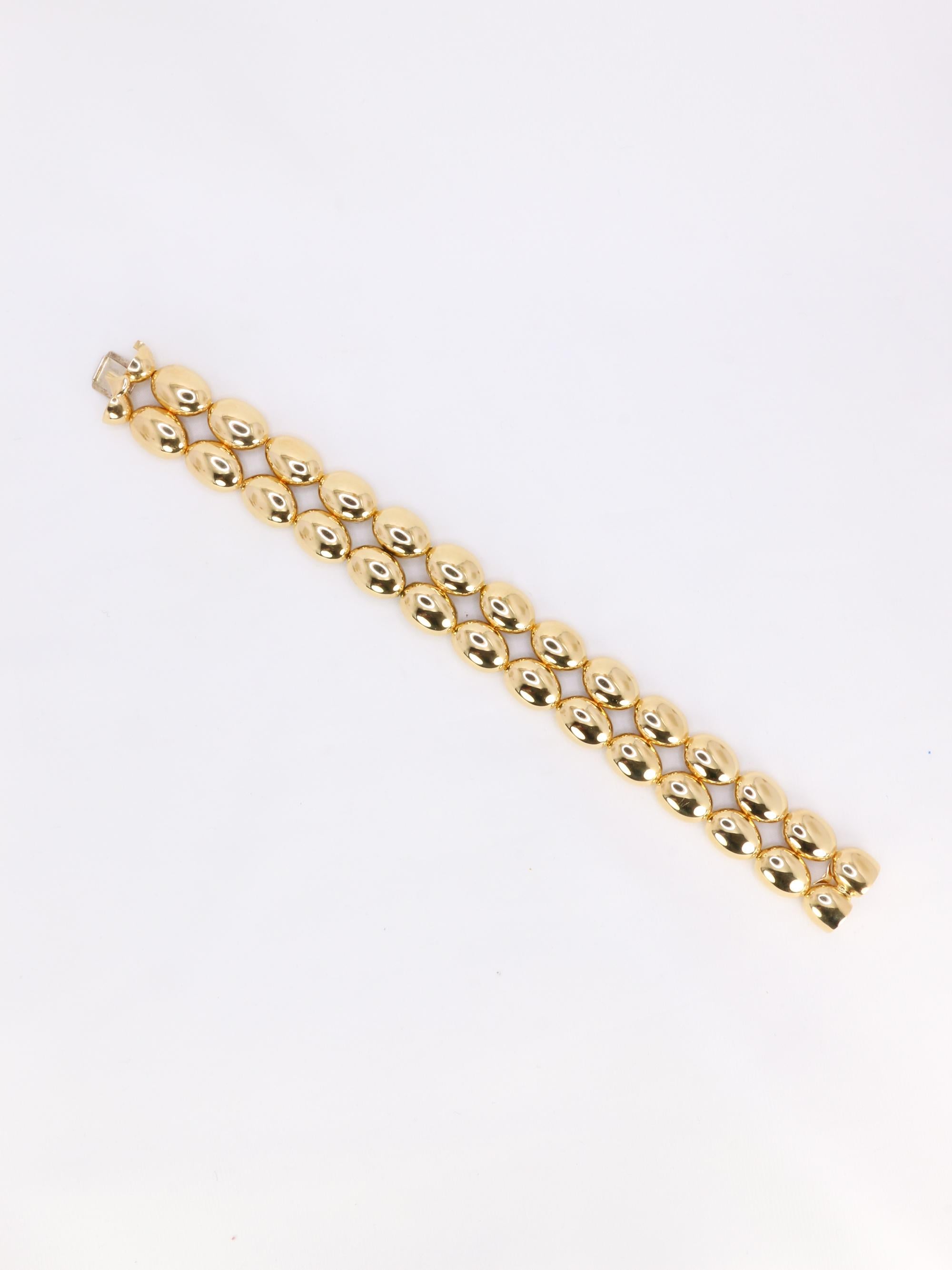 CHAUMET Bracelet jonc vintage Magellan double rang or jaune