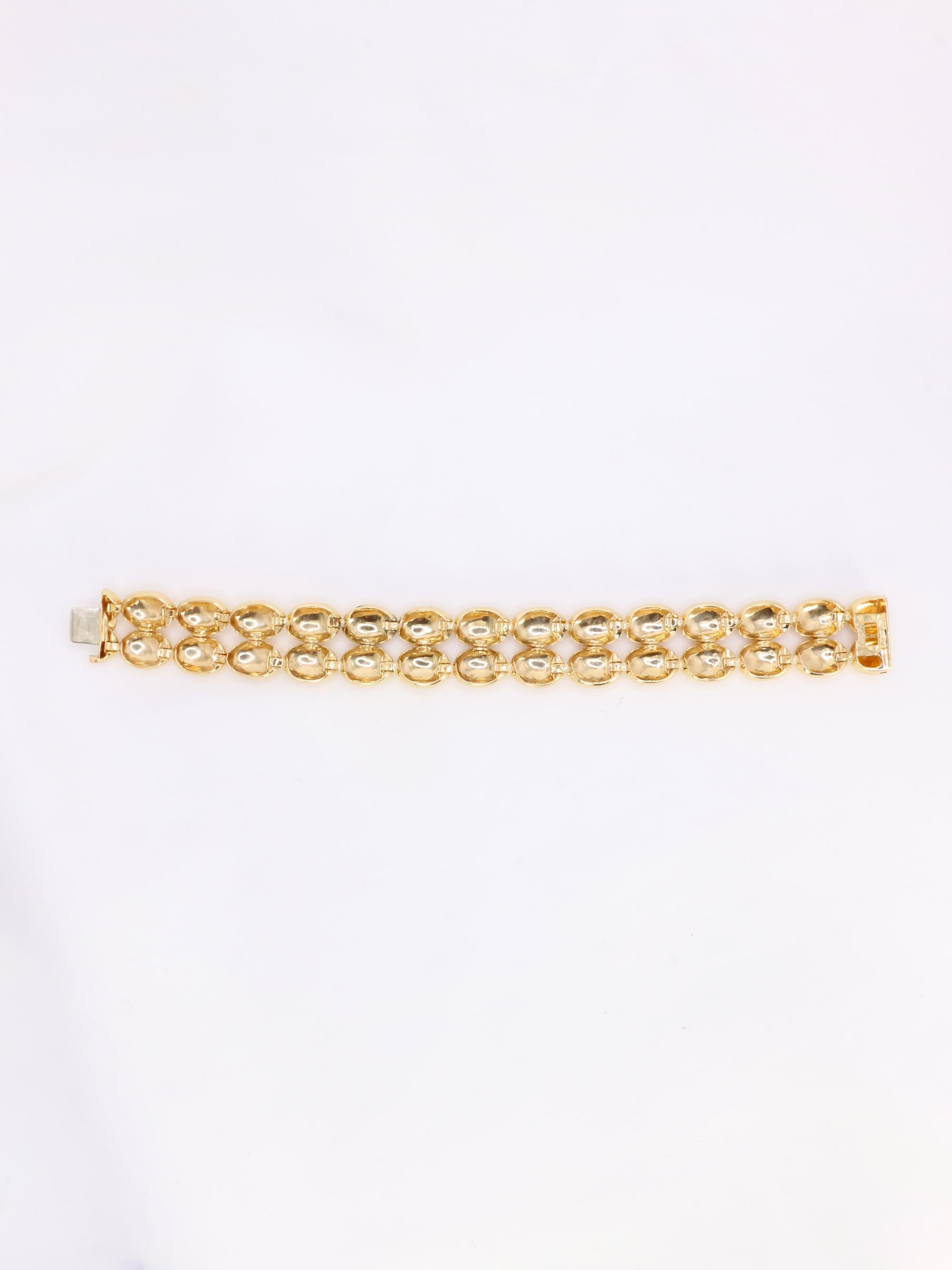 CHAUMET Bracelet jonc vintage Magellan double rang or jaune