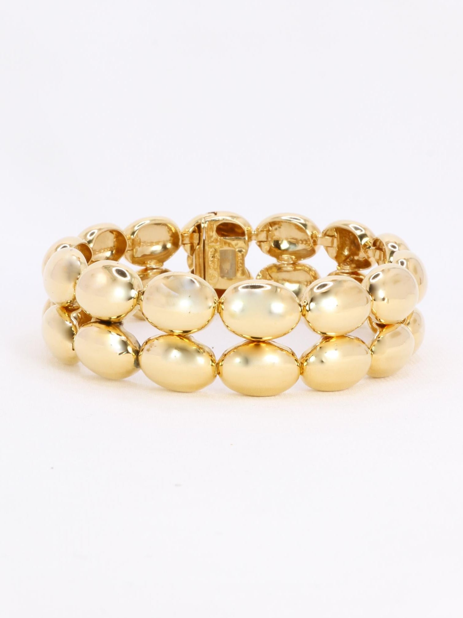 CHAUMET Bracelet jonc vintage Magellan double rang or jaune