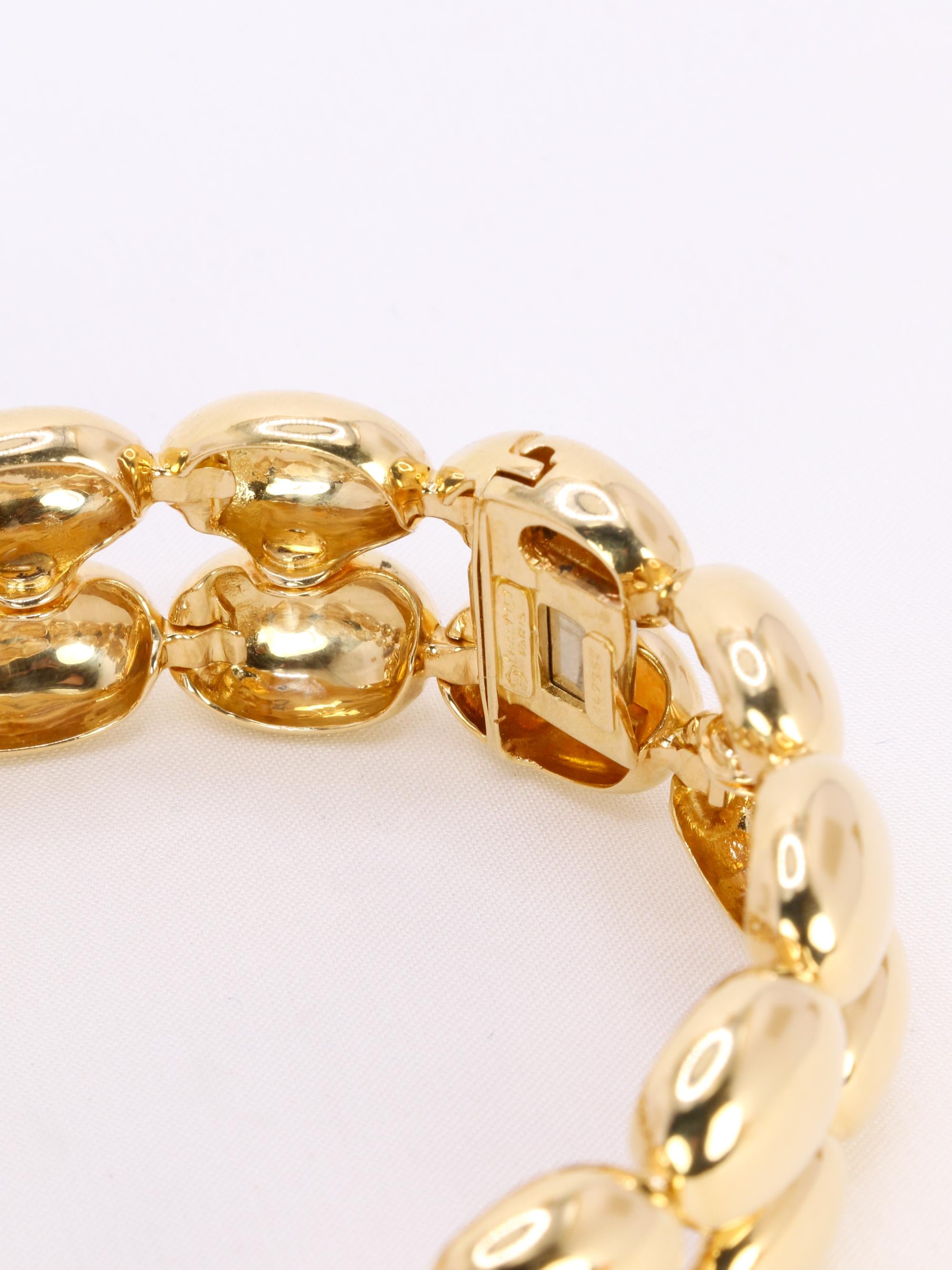 CHAUMET Bracelet jonc vintage Magellan double rang or jaune