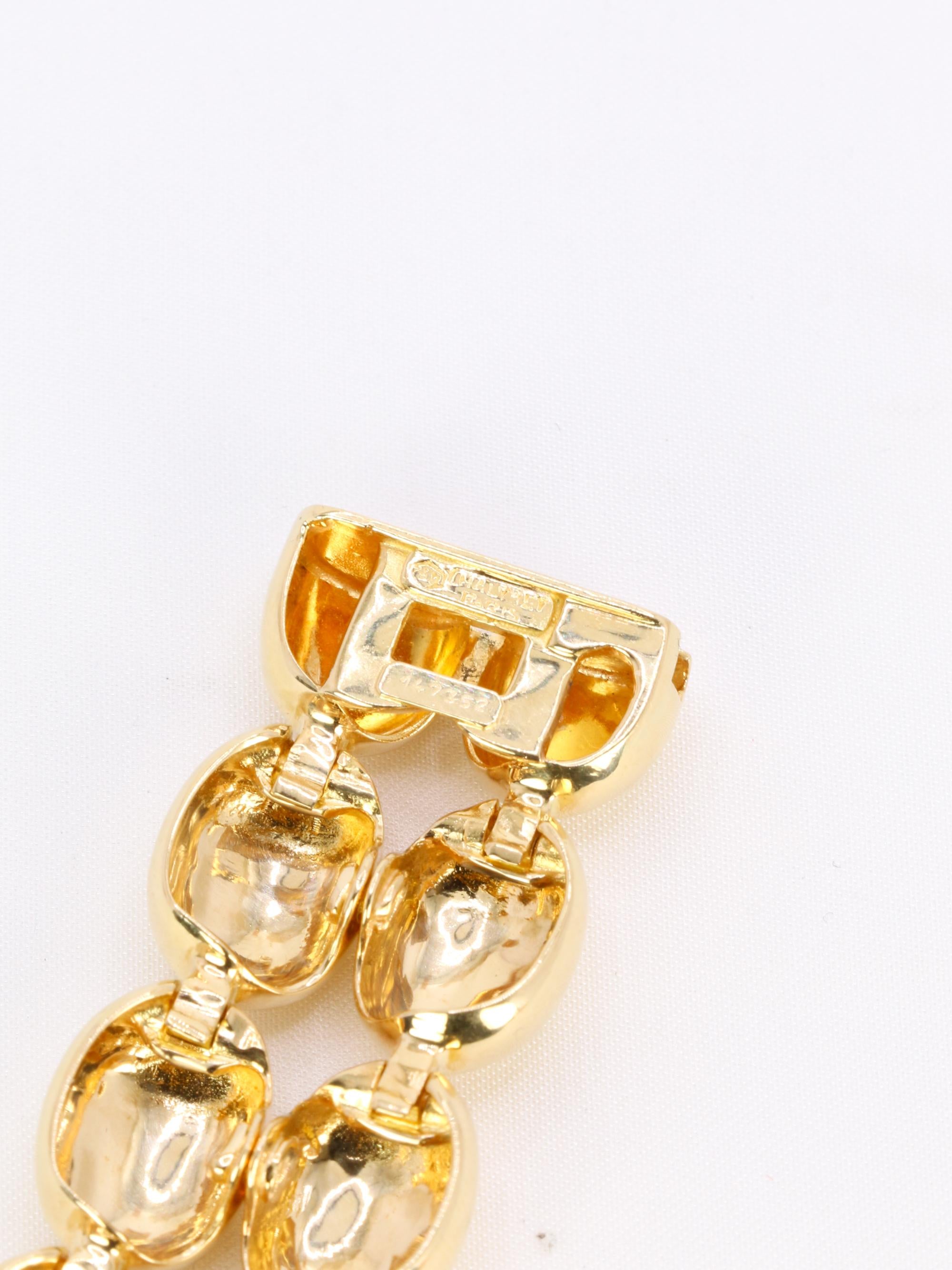 CHAUMET Bracelet jonc vintage Magellan double rang or jaune