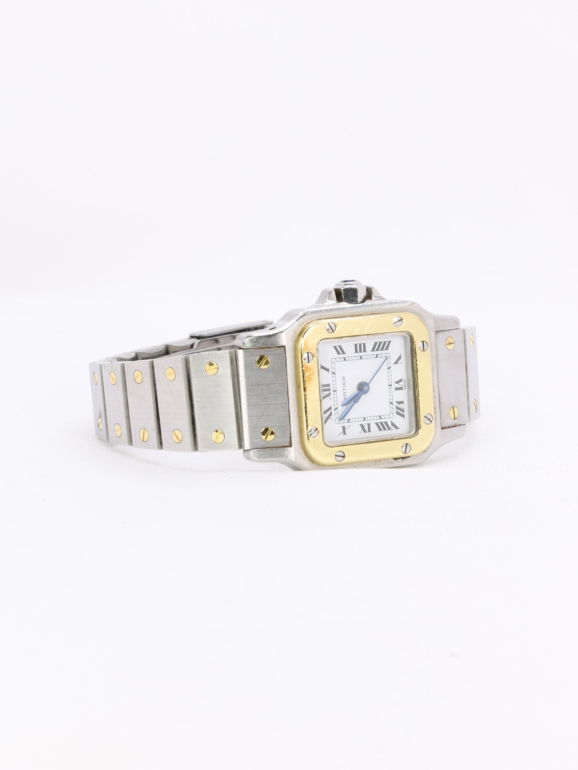 CARTIER Montre Santos vintage or acier