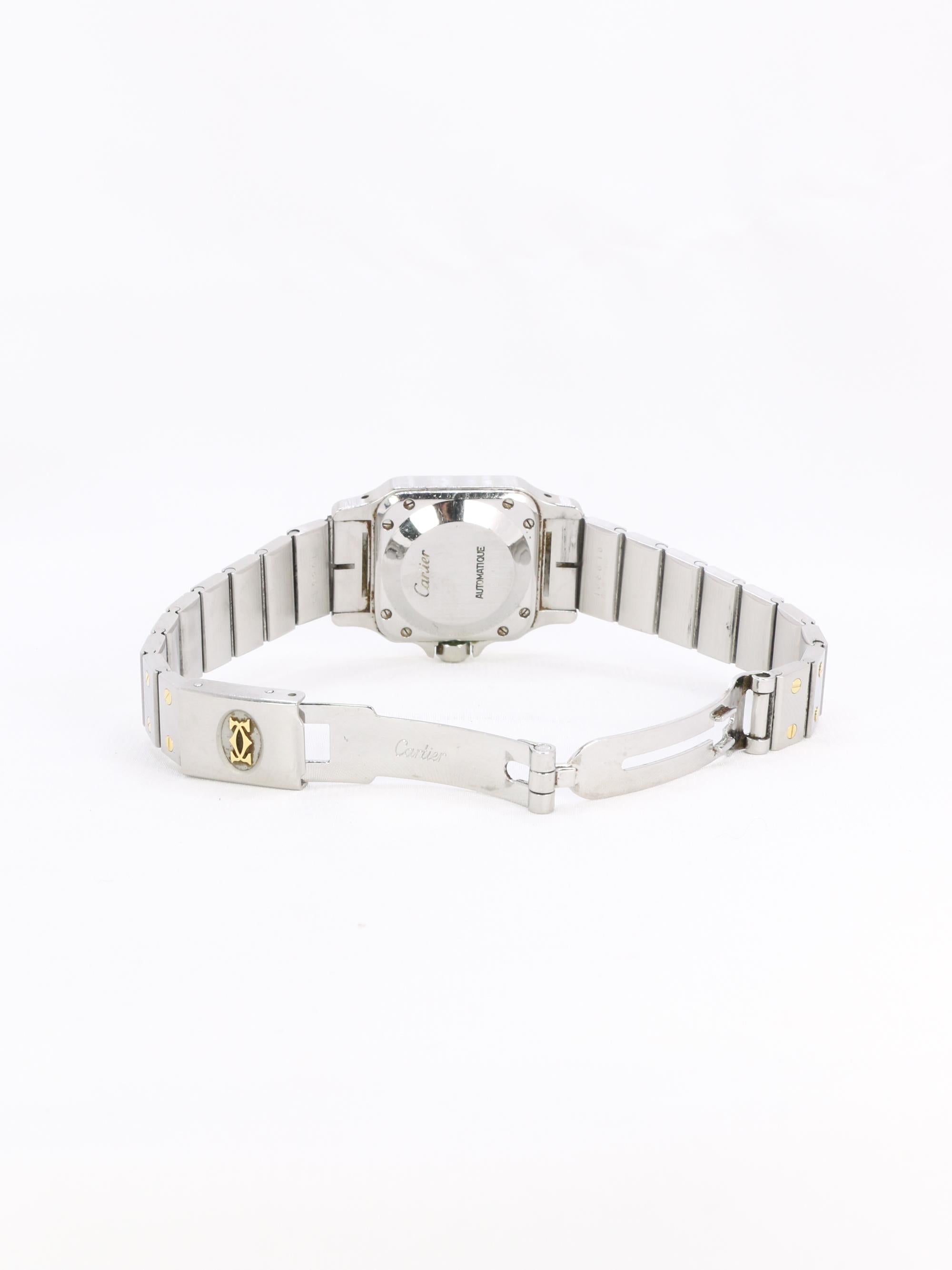 CARTIER Montre Santos vintage or acier