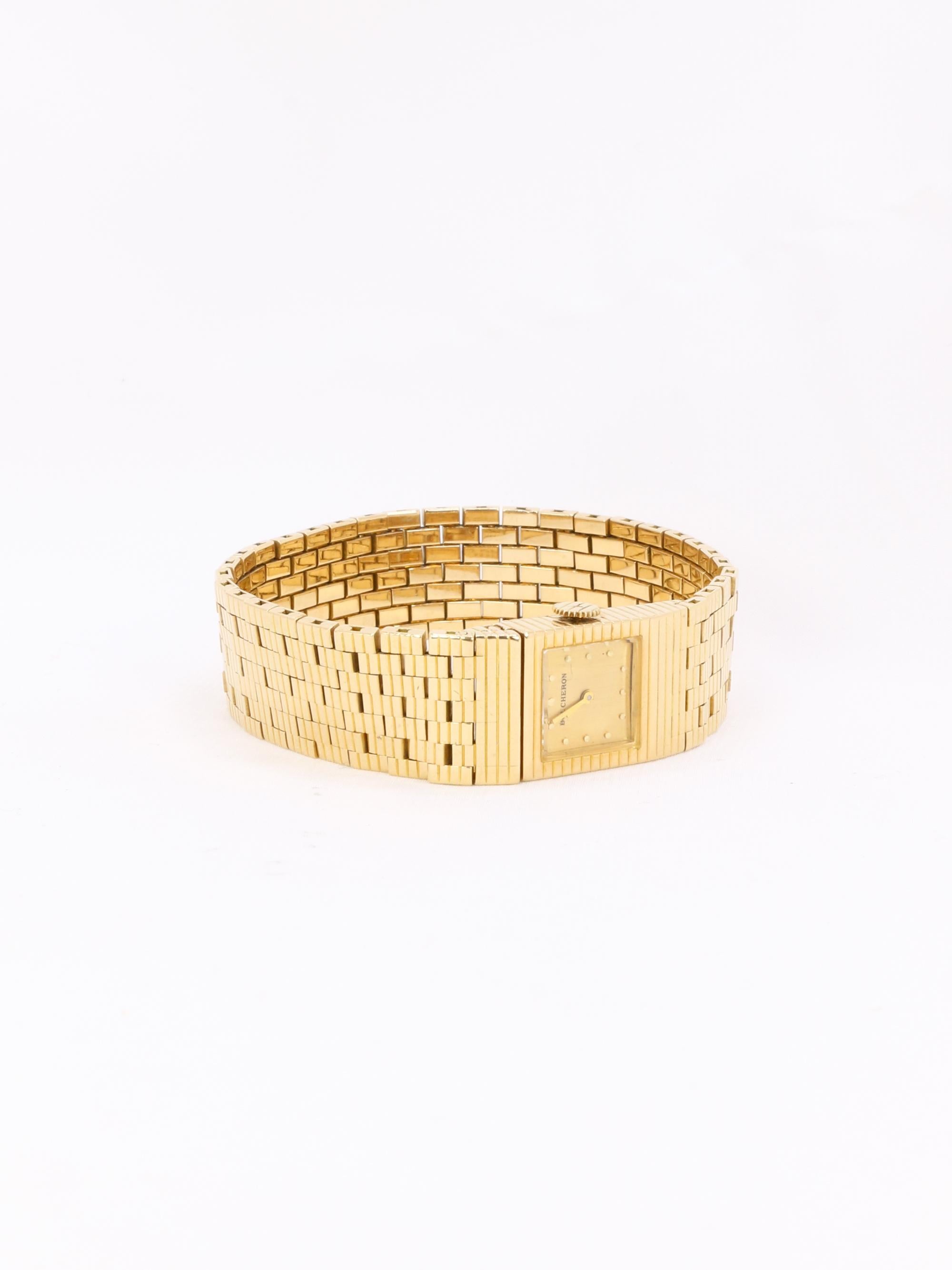 BOUCHERON Montre vintage or jaune