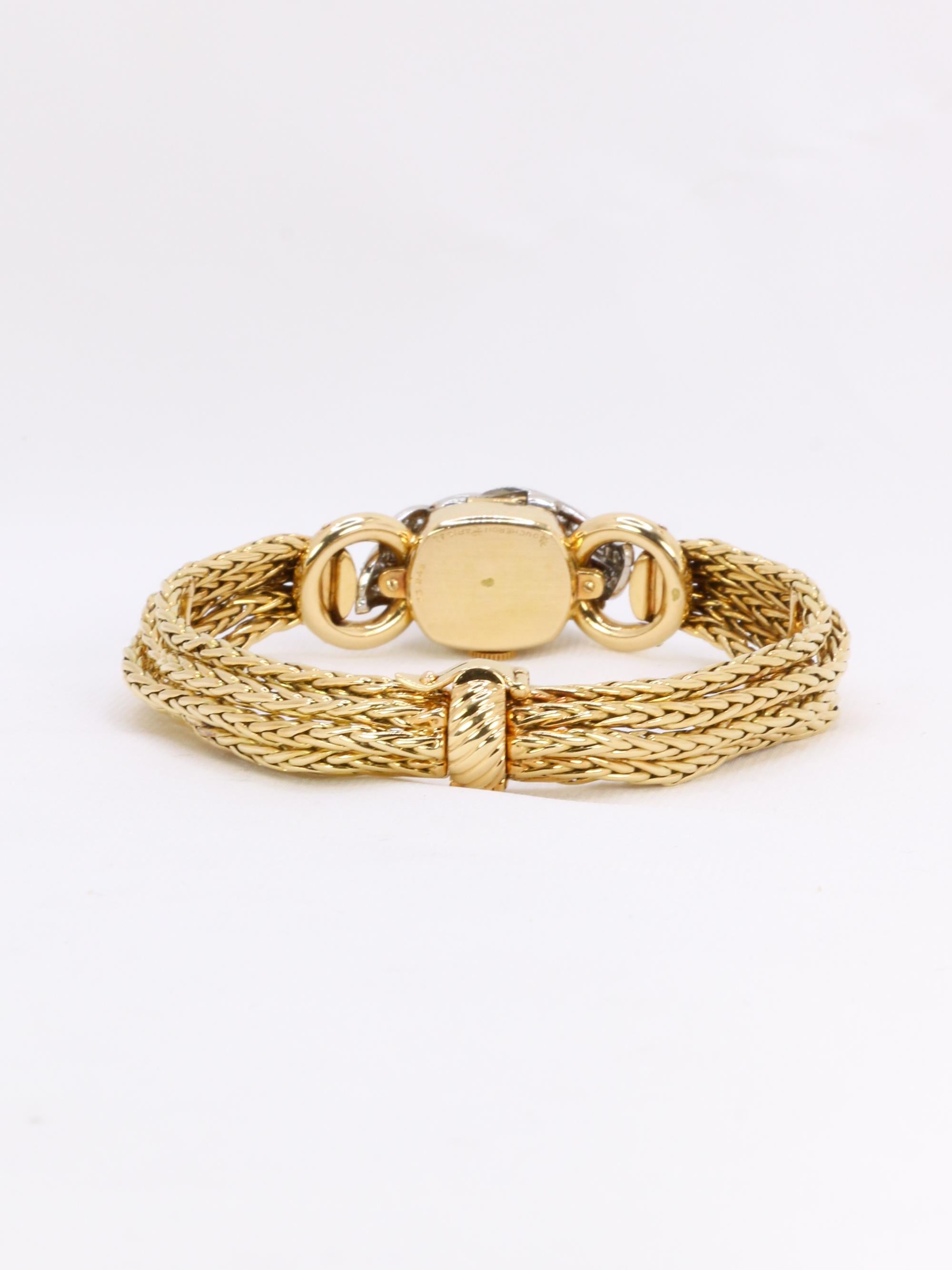 BOUCHERON Montre à secrets or jaune diamants