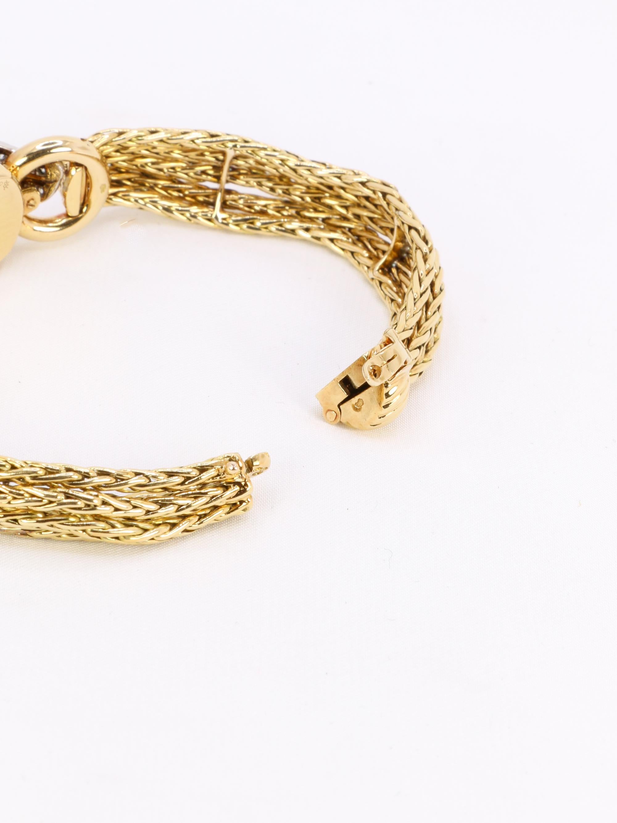 BOUCHERON Montre à secrets or jaune diamants