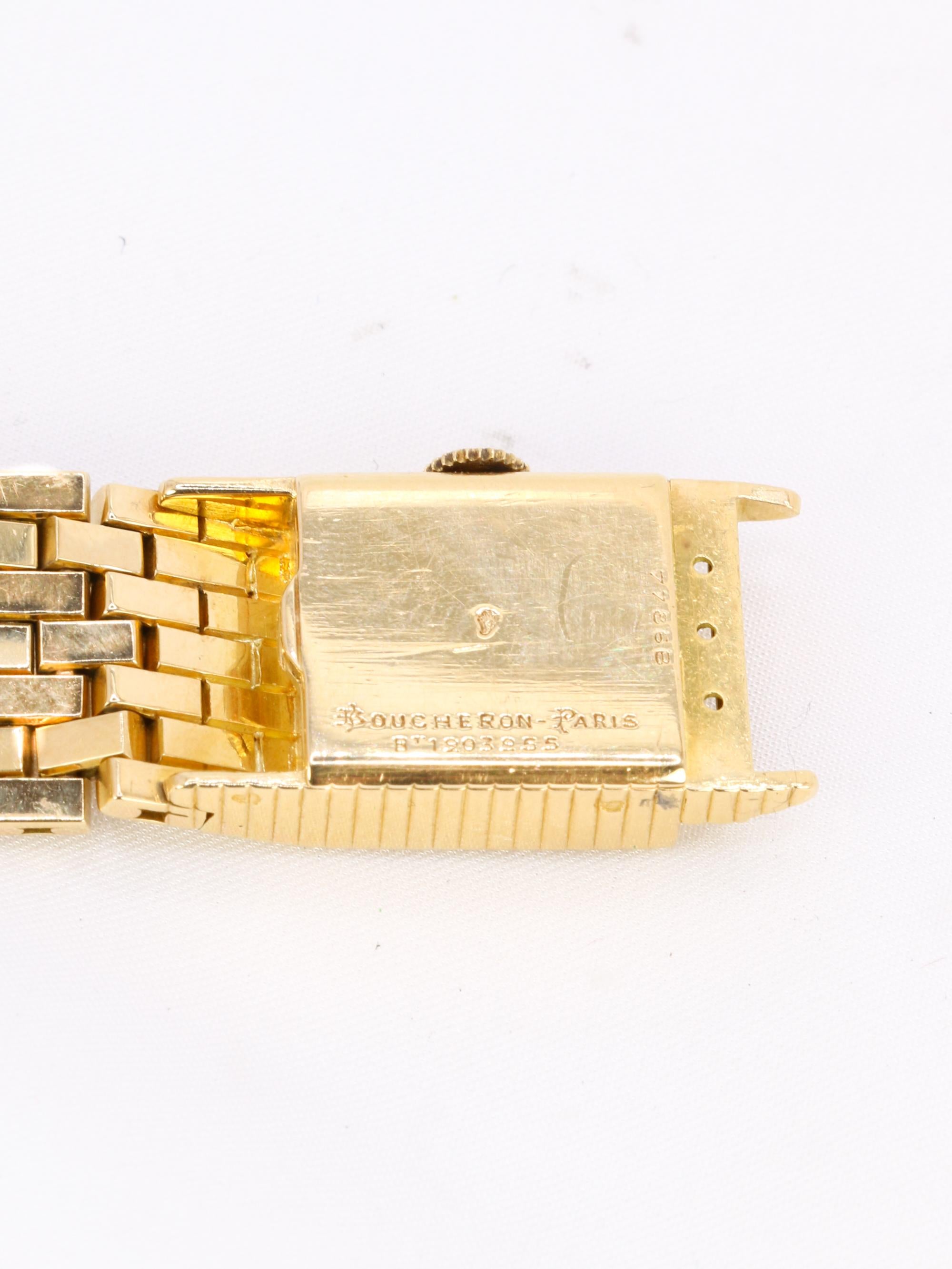 BOUCHERON Montre vintage or jaune