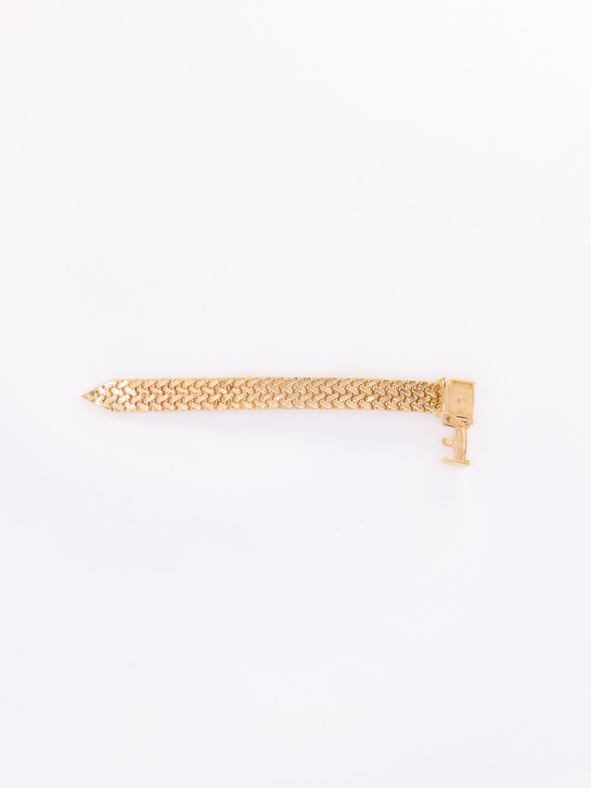 Bague vintage ceinture or jaune