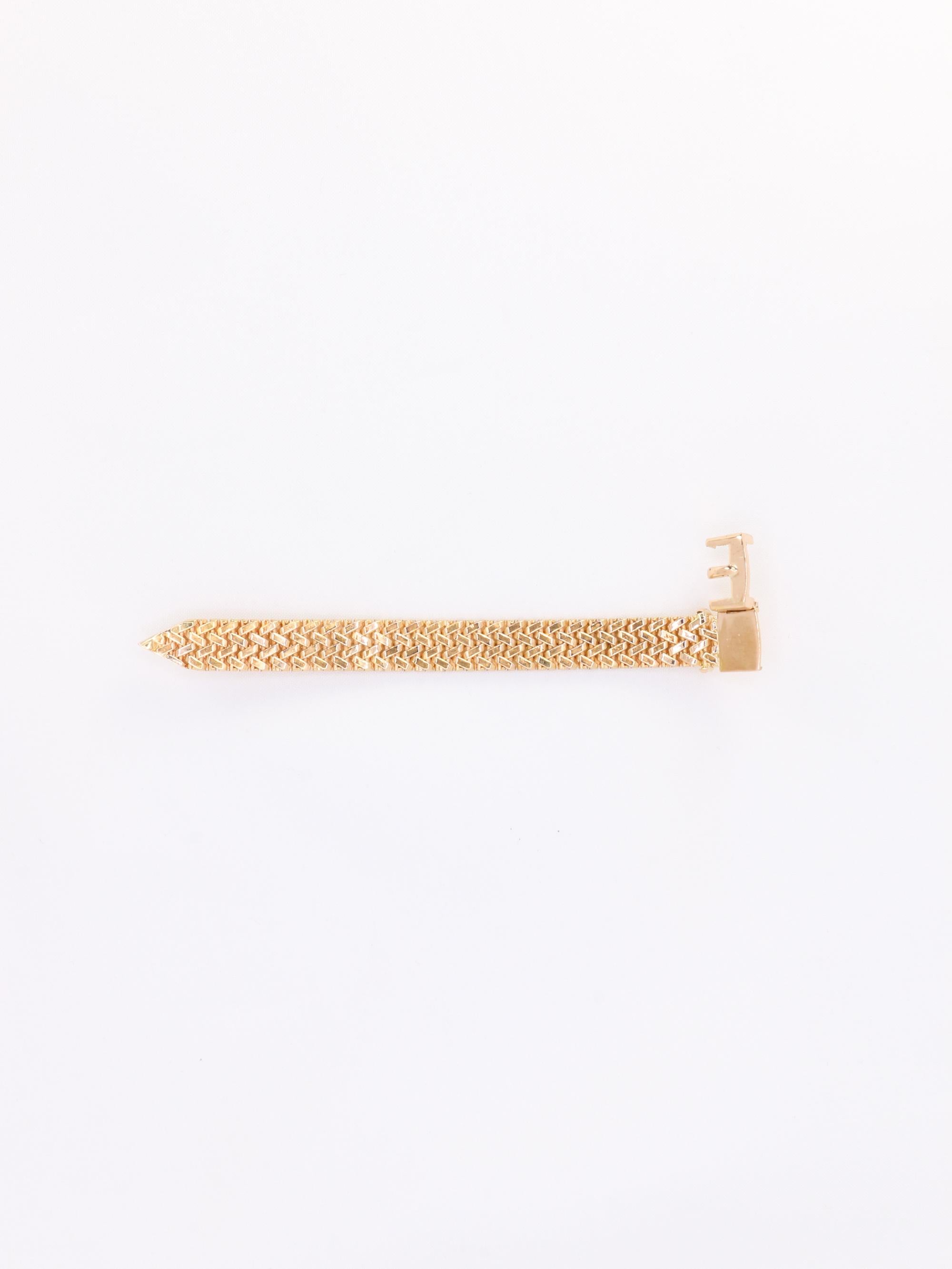 Bague vintage ceinture or jaune