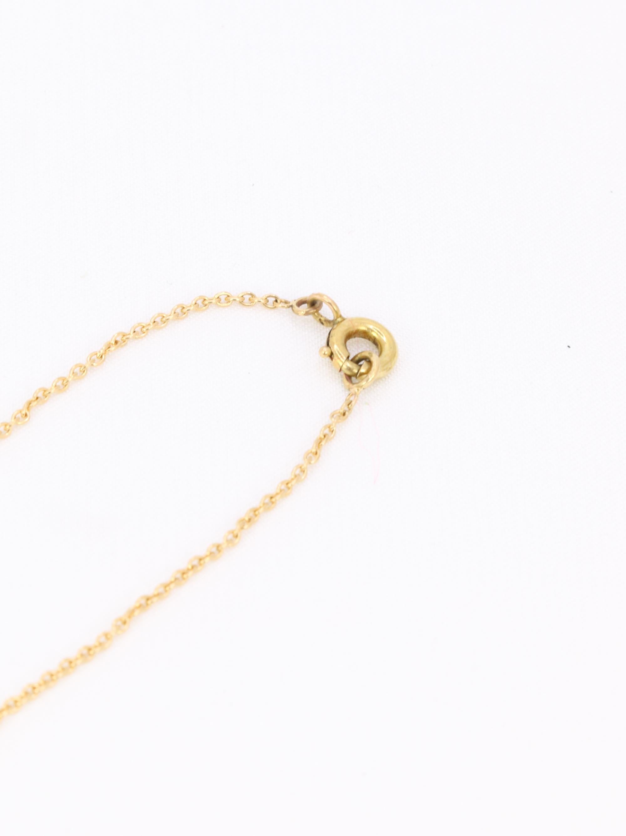 Collier Art Nouveau Chimère or jaune perles