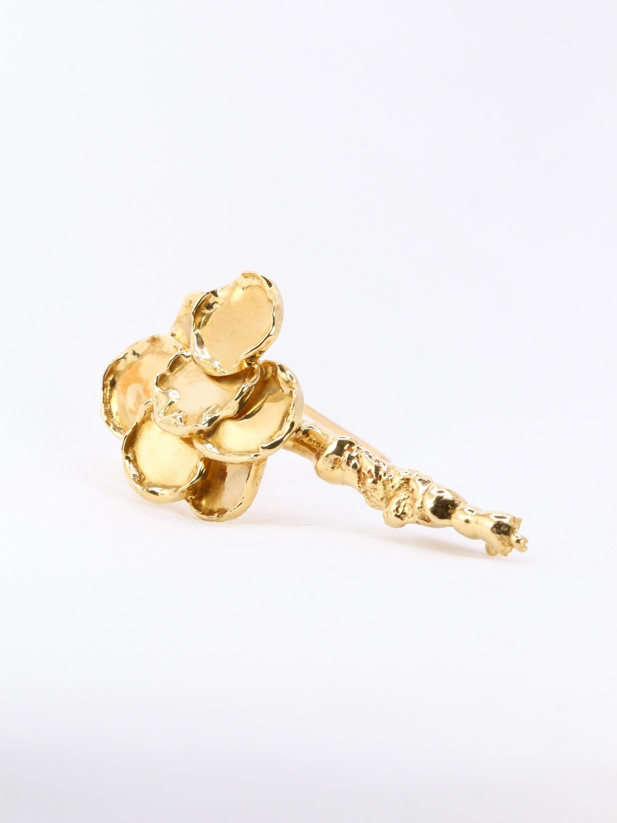 CHAUMET Broche bouquet de fleurs or jaune