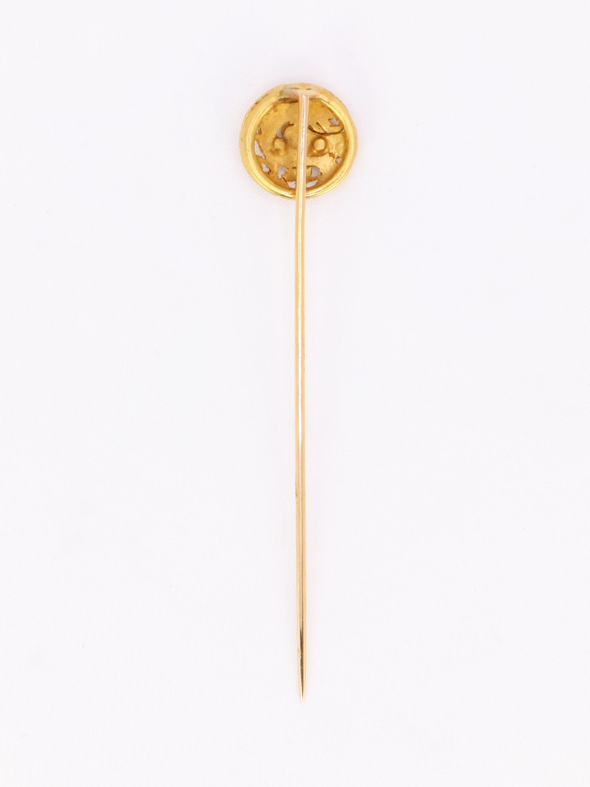 NOURY (att à.) Épingle à cravate chimère or jaune Néo Renaissance