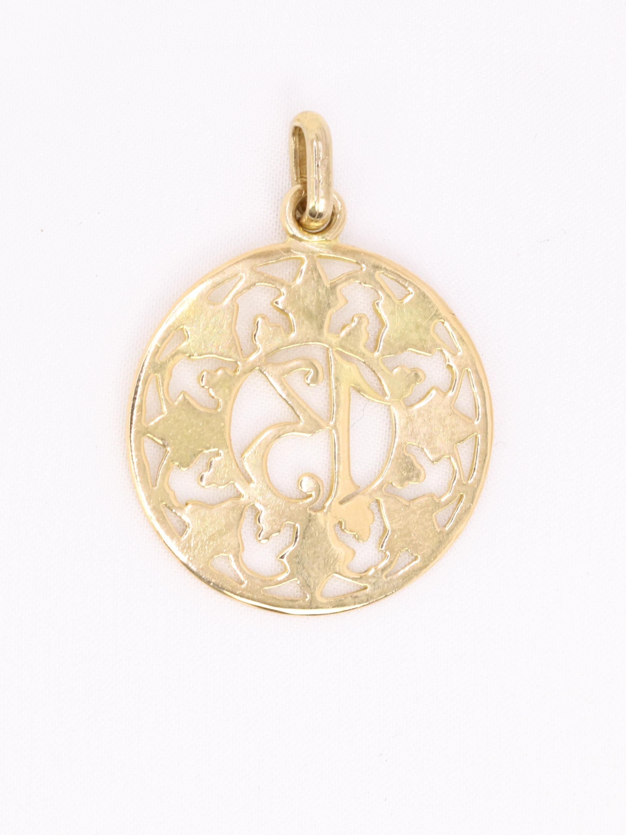Pendentif 13 or jaune