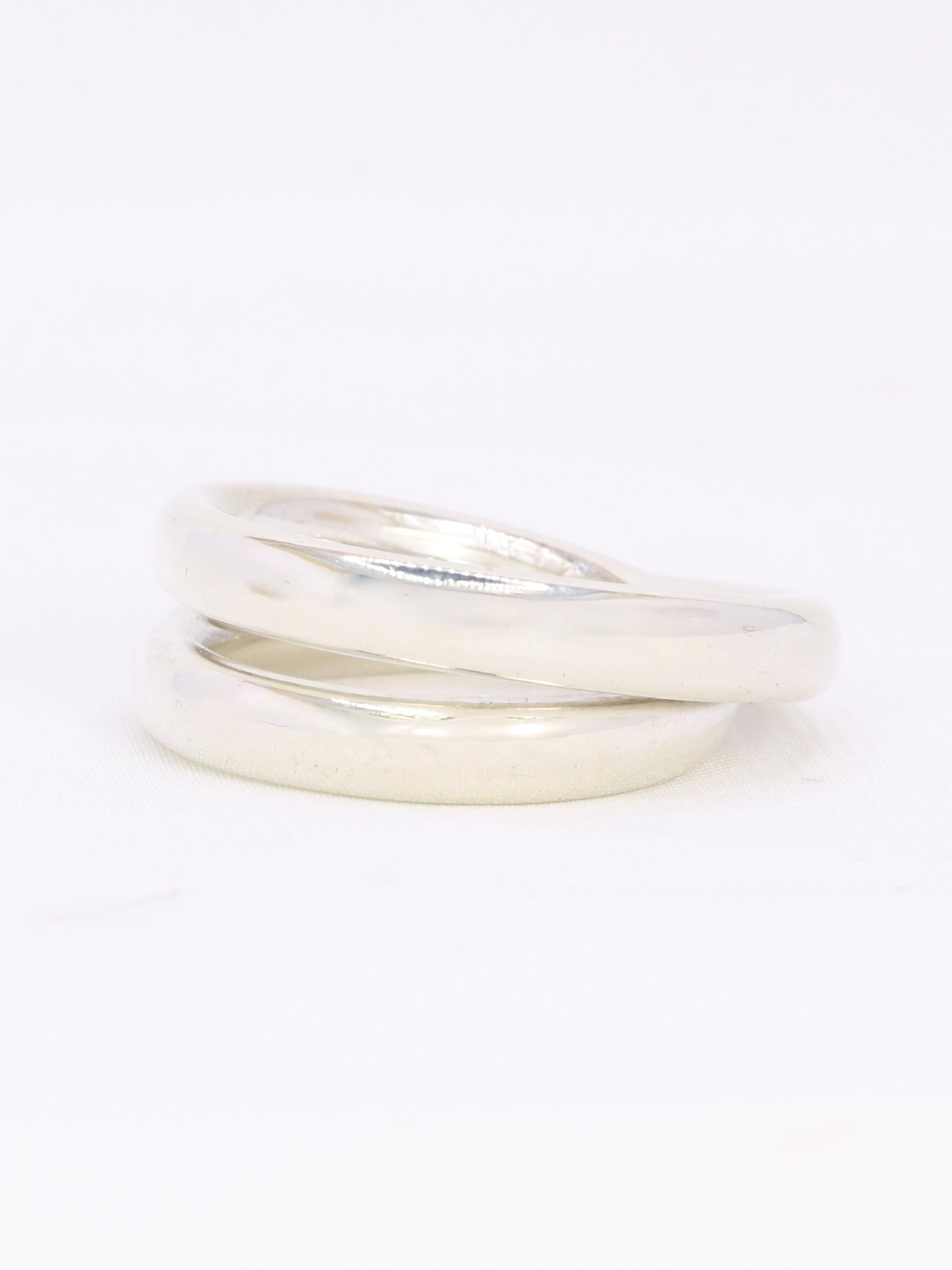 HERMES Bague Vertige argent