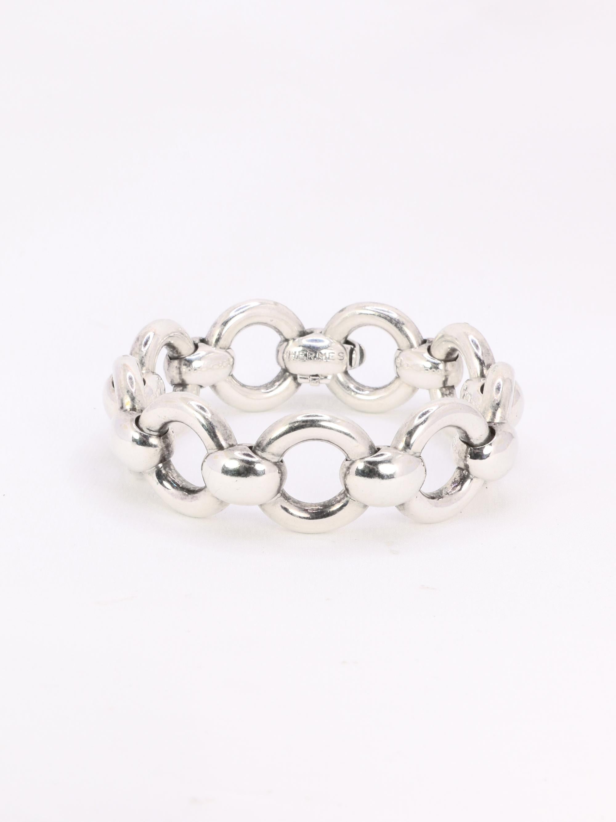 HERMES Bracelet argent vintage Frontail