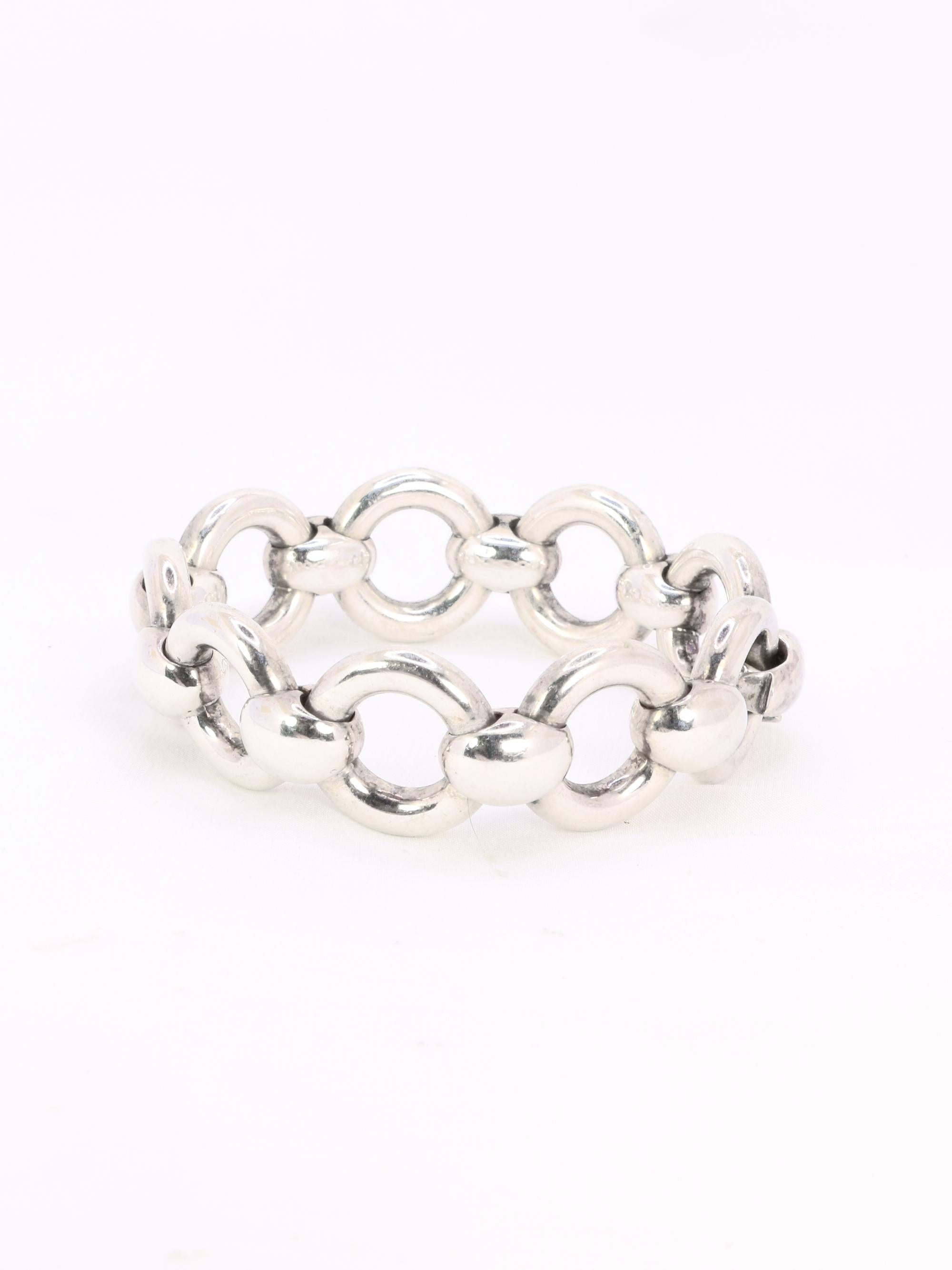 HERMES Bracelet argent vintage Frontail