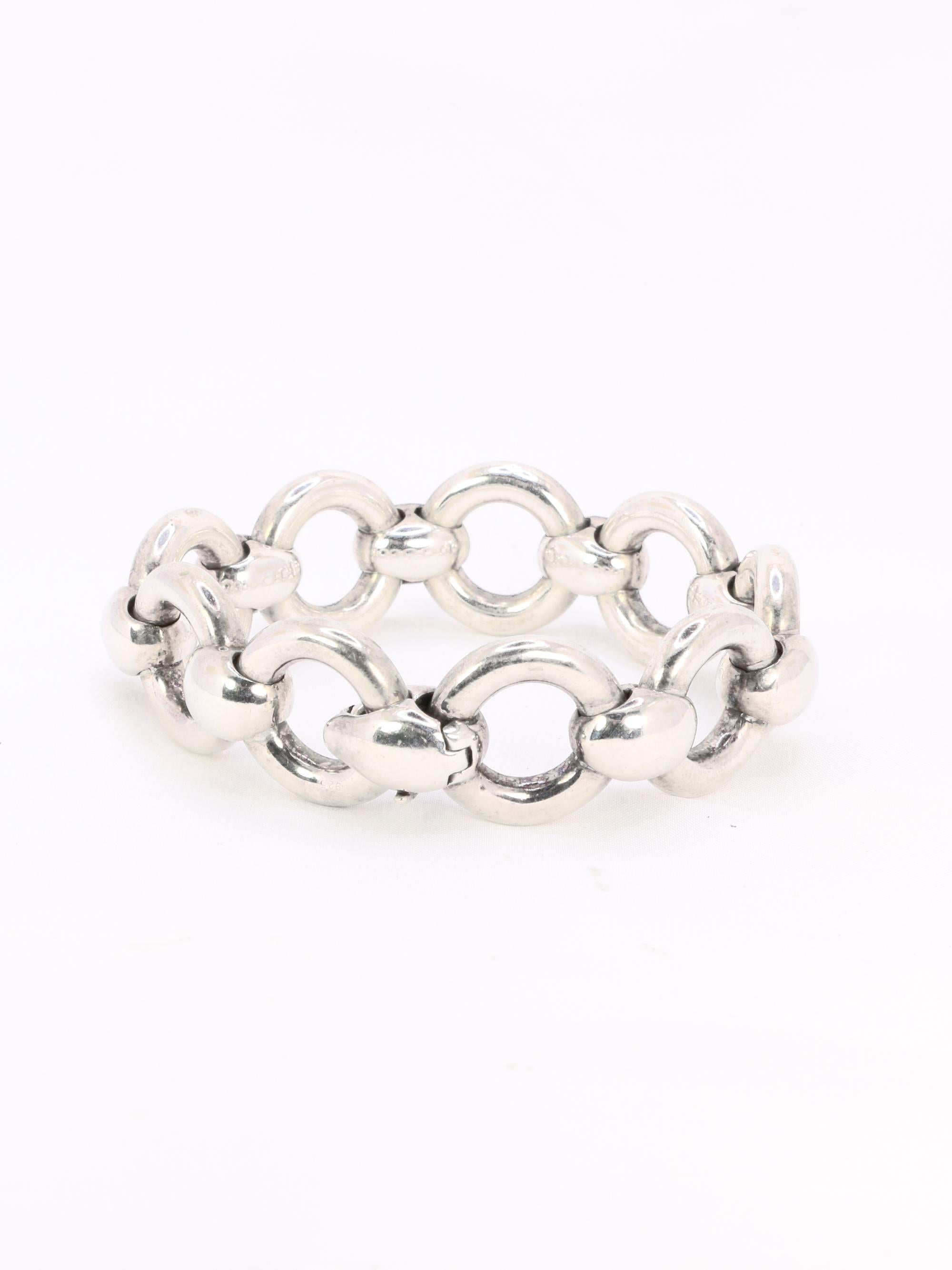 HERMES Bracelet argent vintage Frontail