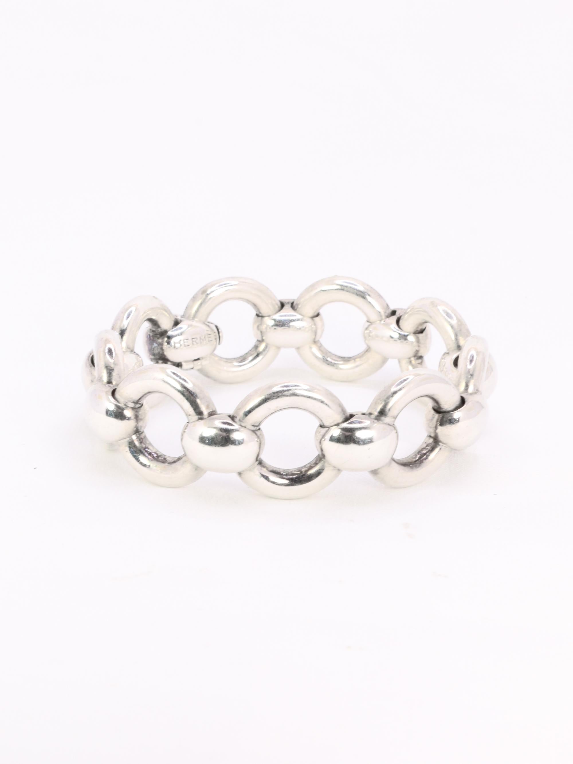 HERMES Bracelet argent vintage Frontail