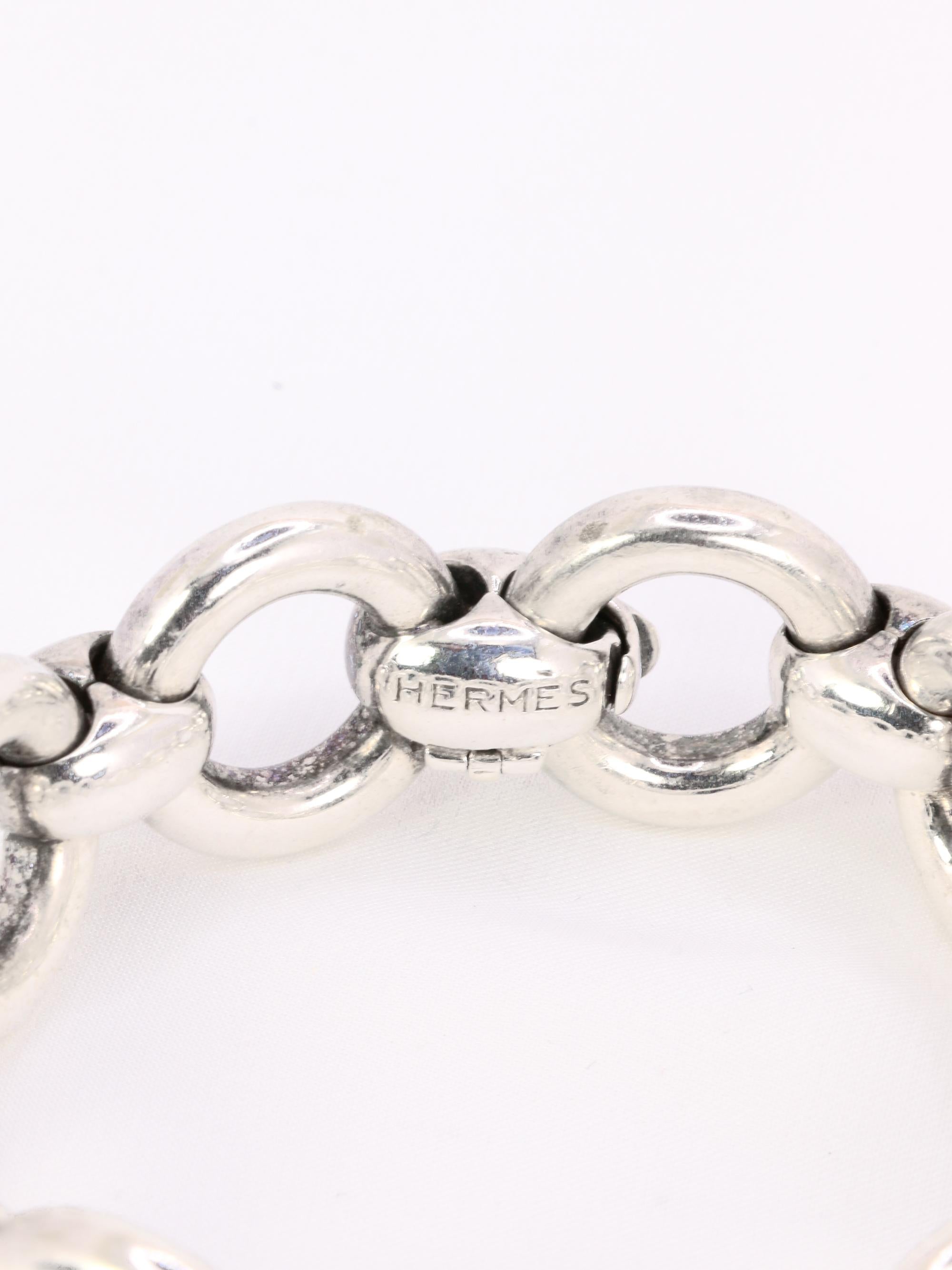 HERMES Bracelet argent vintage Frontail