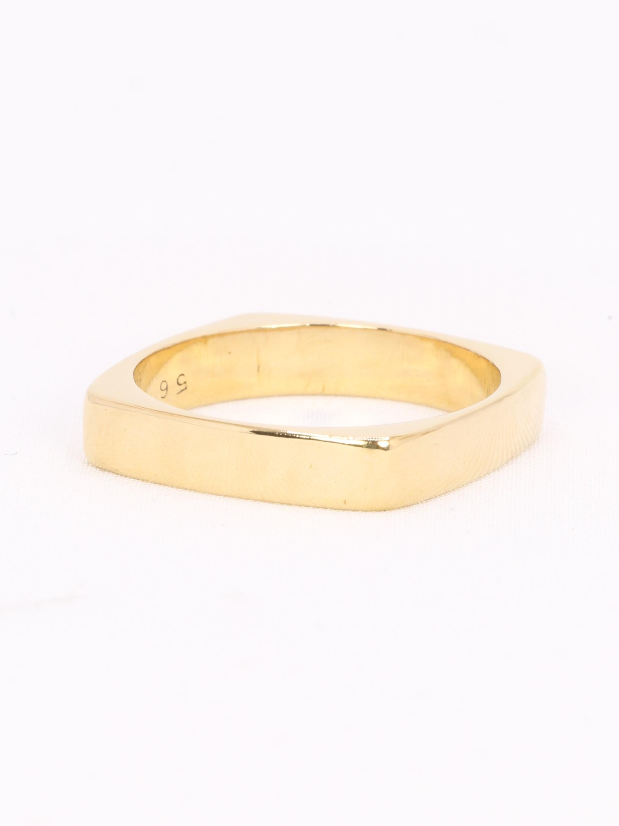 DINH VAN x PIERRE CARDIN Bague carrée or jaune