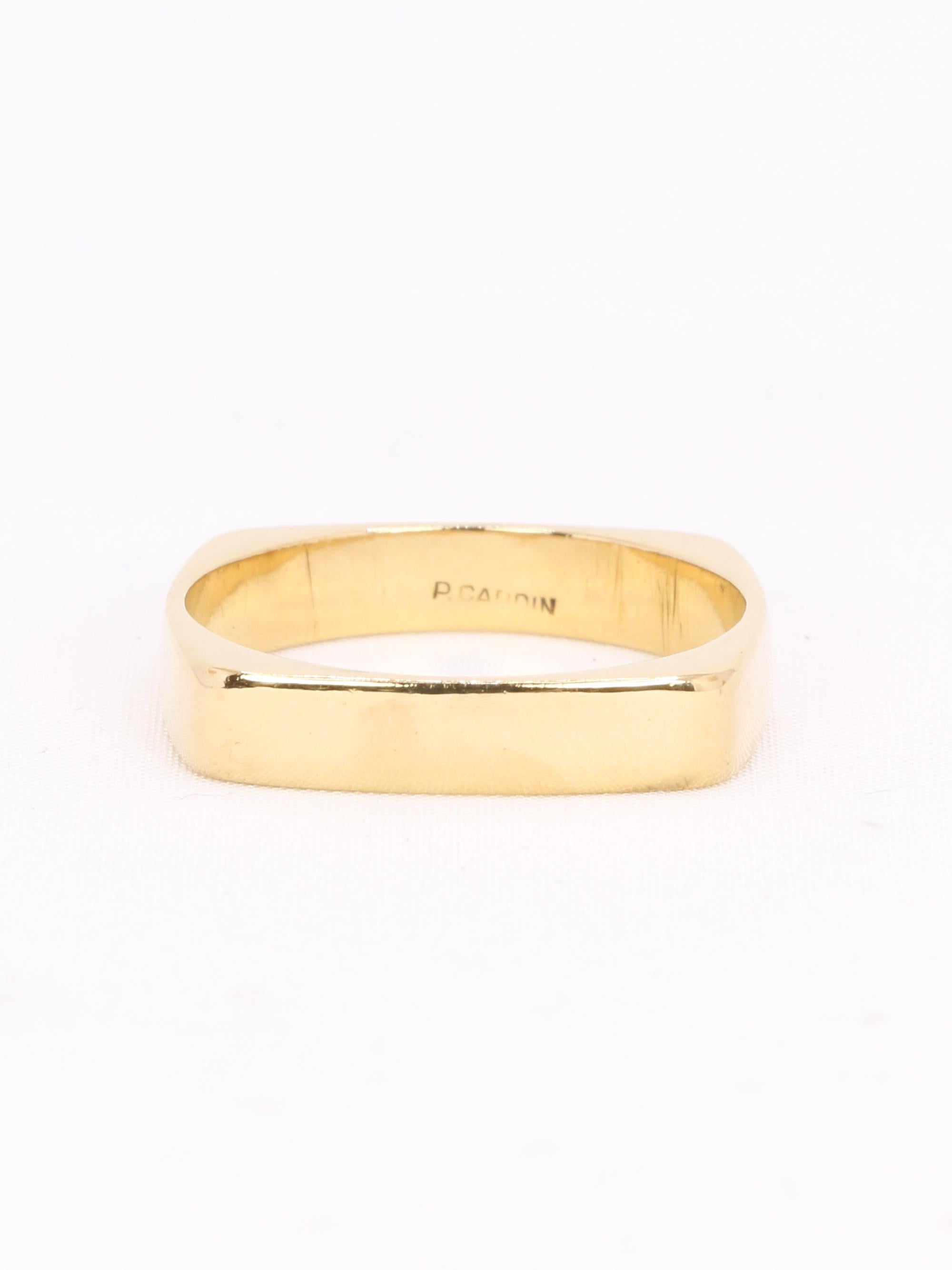 DINH VAN x PIERRE CARDIN Bague carrée or jaune