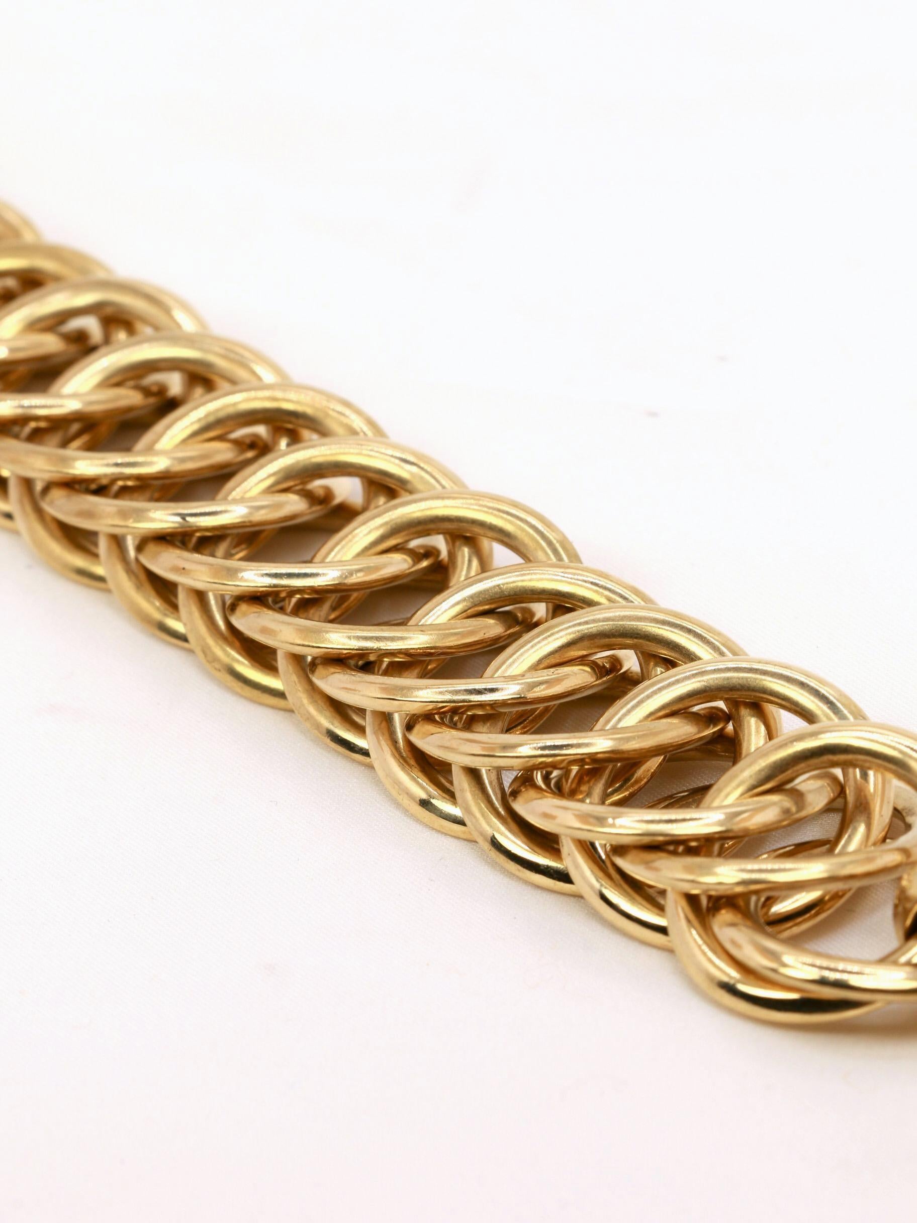 CARTIER Bracelet vintage coquillage or jaune