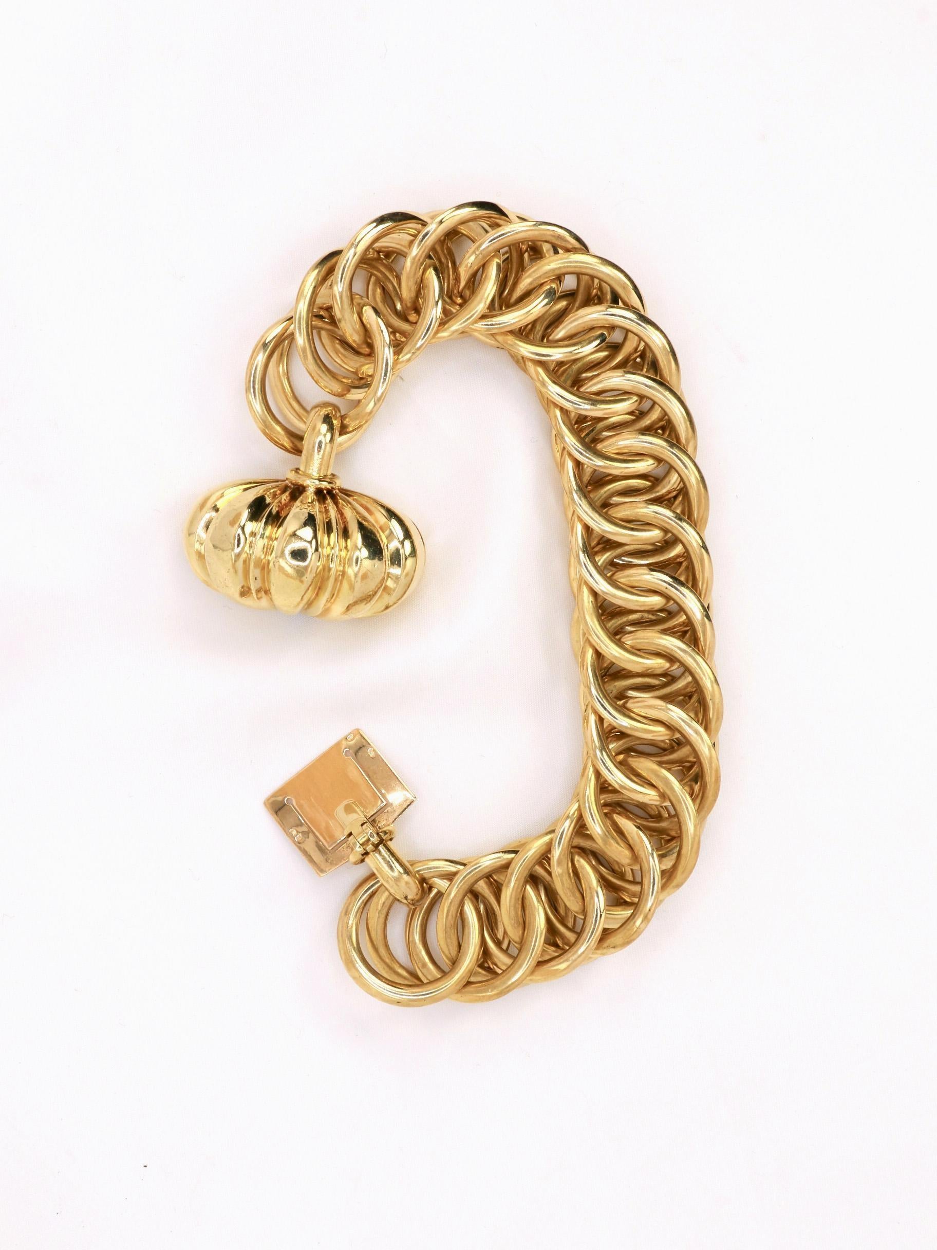 CARTIER Bracelet vintage coquillage or jaune