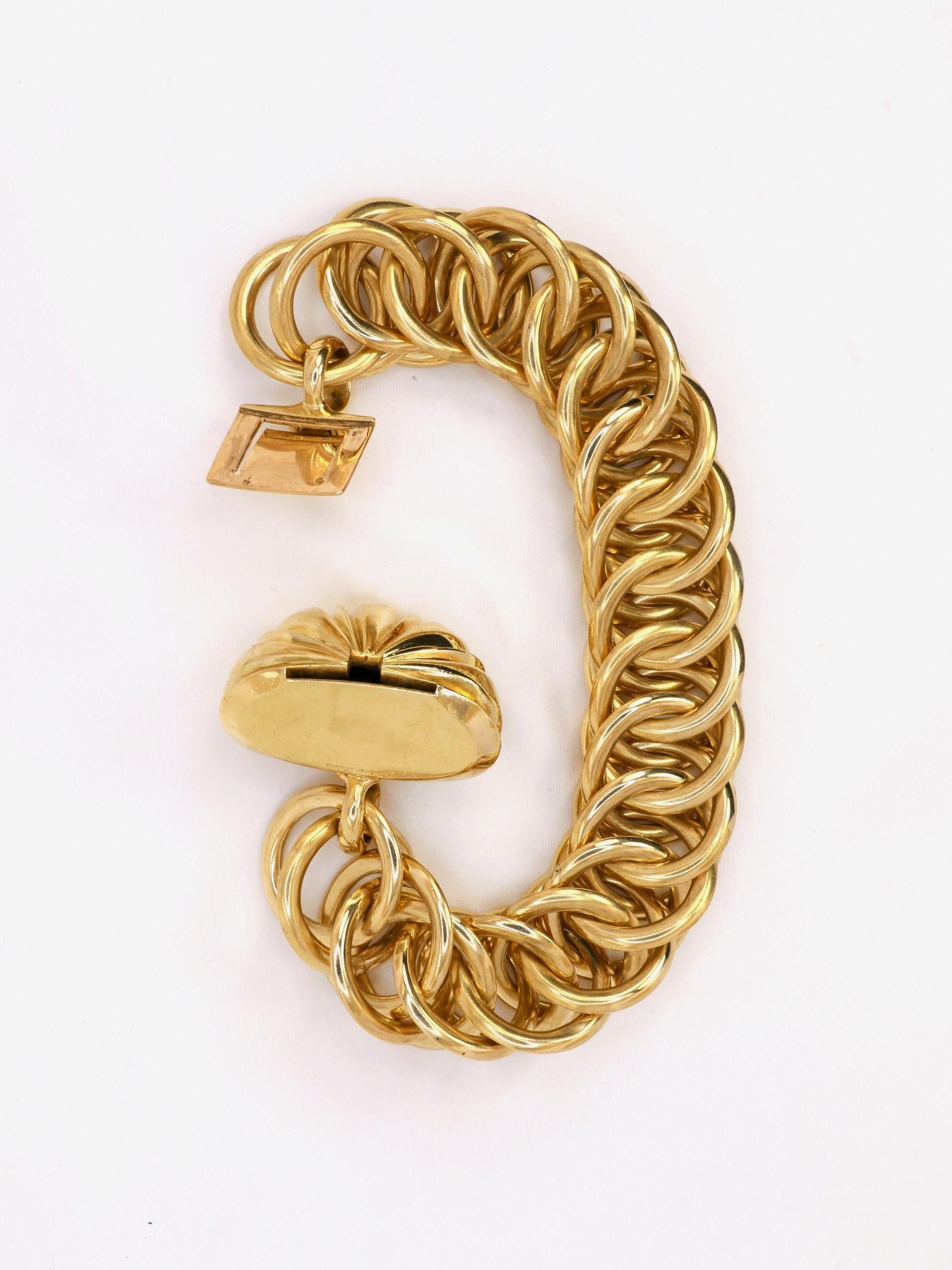 CARTIER Bracelet vintage coquillage or jaune