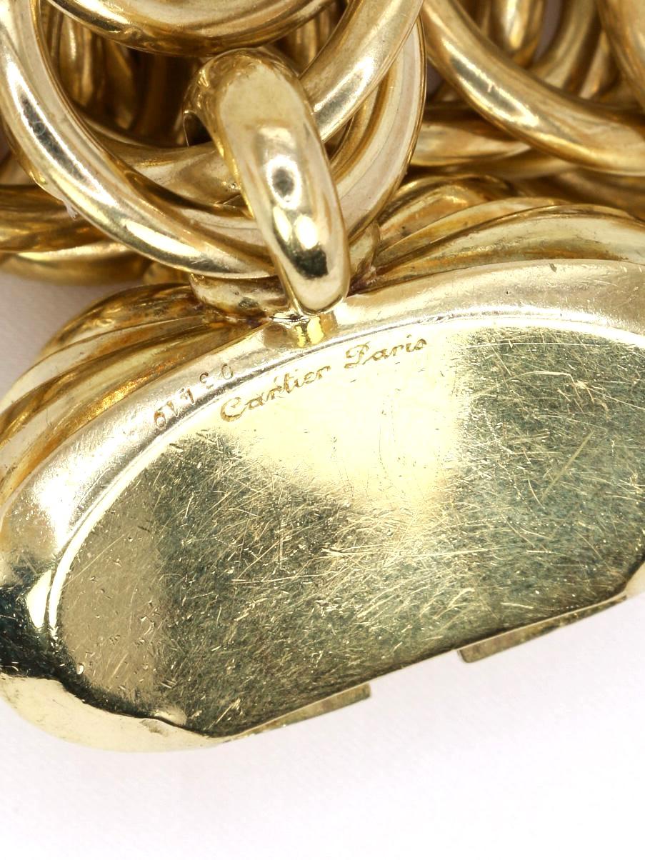 CARTIER Bracelet vintage coquillage or jaune