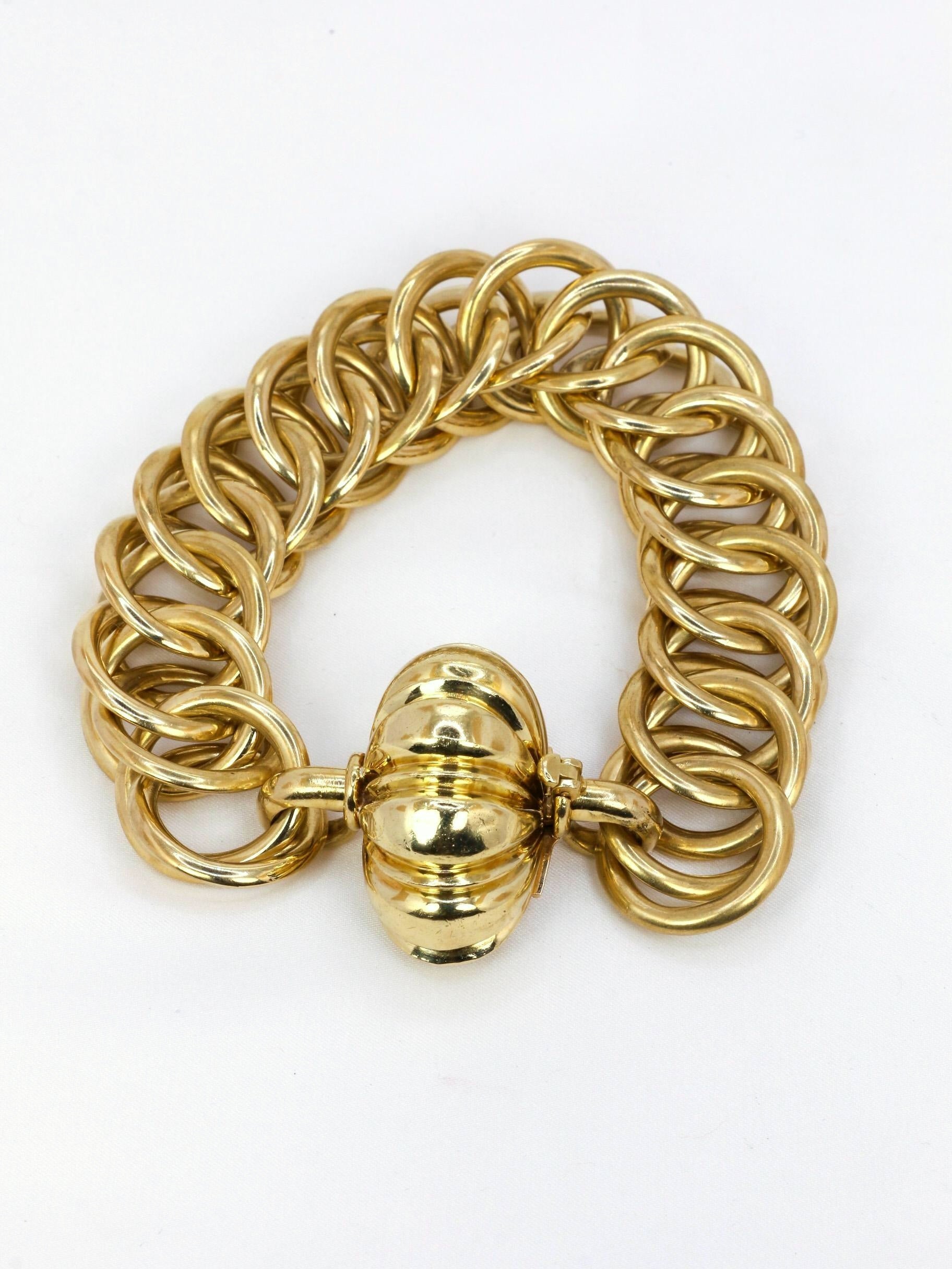 CARTIER Bracelet vintage coquillage or jaune