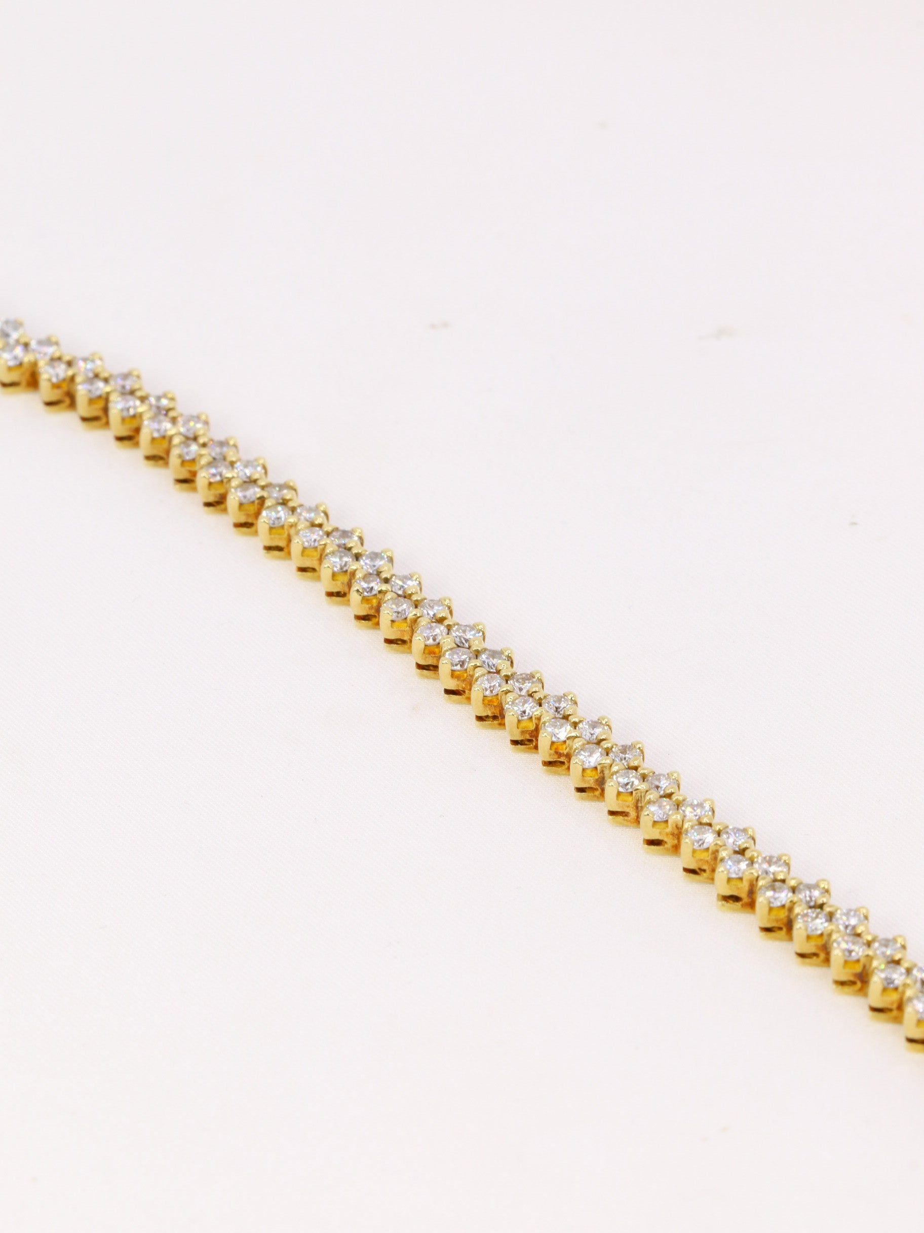 Bracelet rivière vintage en or et diamants