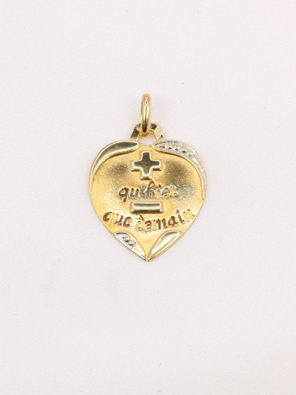 Médaille amour Augis vintage coeur Plus hier moins demain