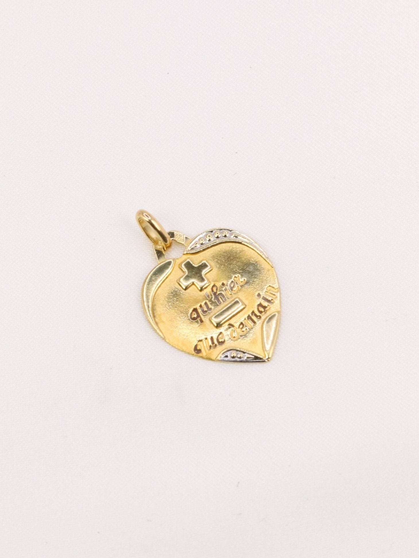 Médaille amour Augis vintage coeur Plus hier moins demain