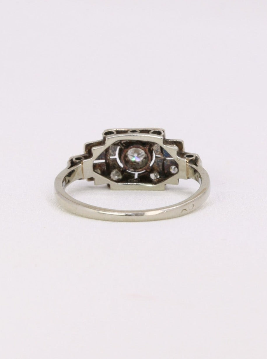 Bague Art Déco gradins