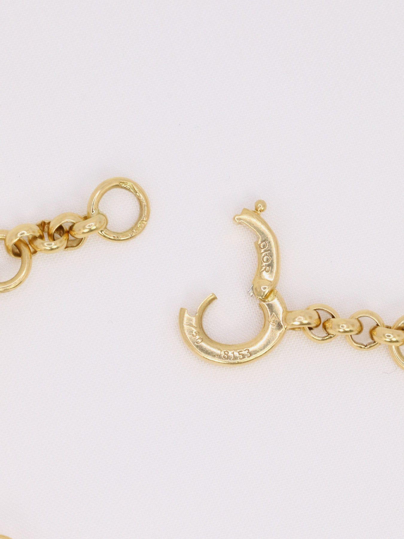 DIOR Bracelet chaine or jaune dé à coudre