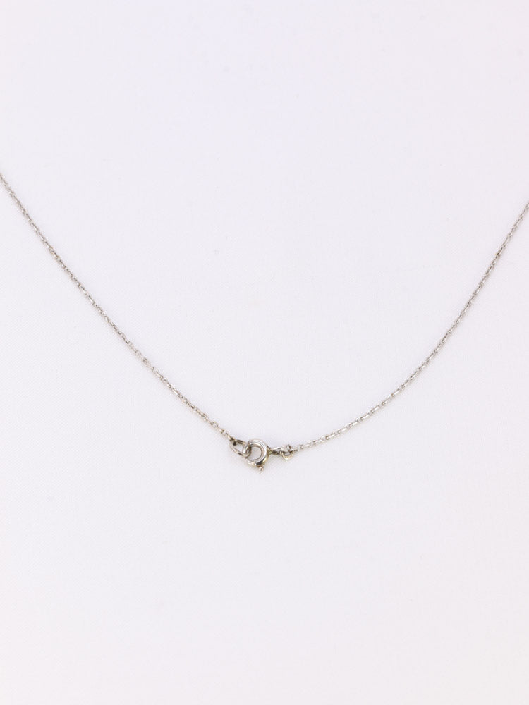 Collier or blanc platine diamants taille rose taille ancienne old european cut