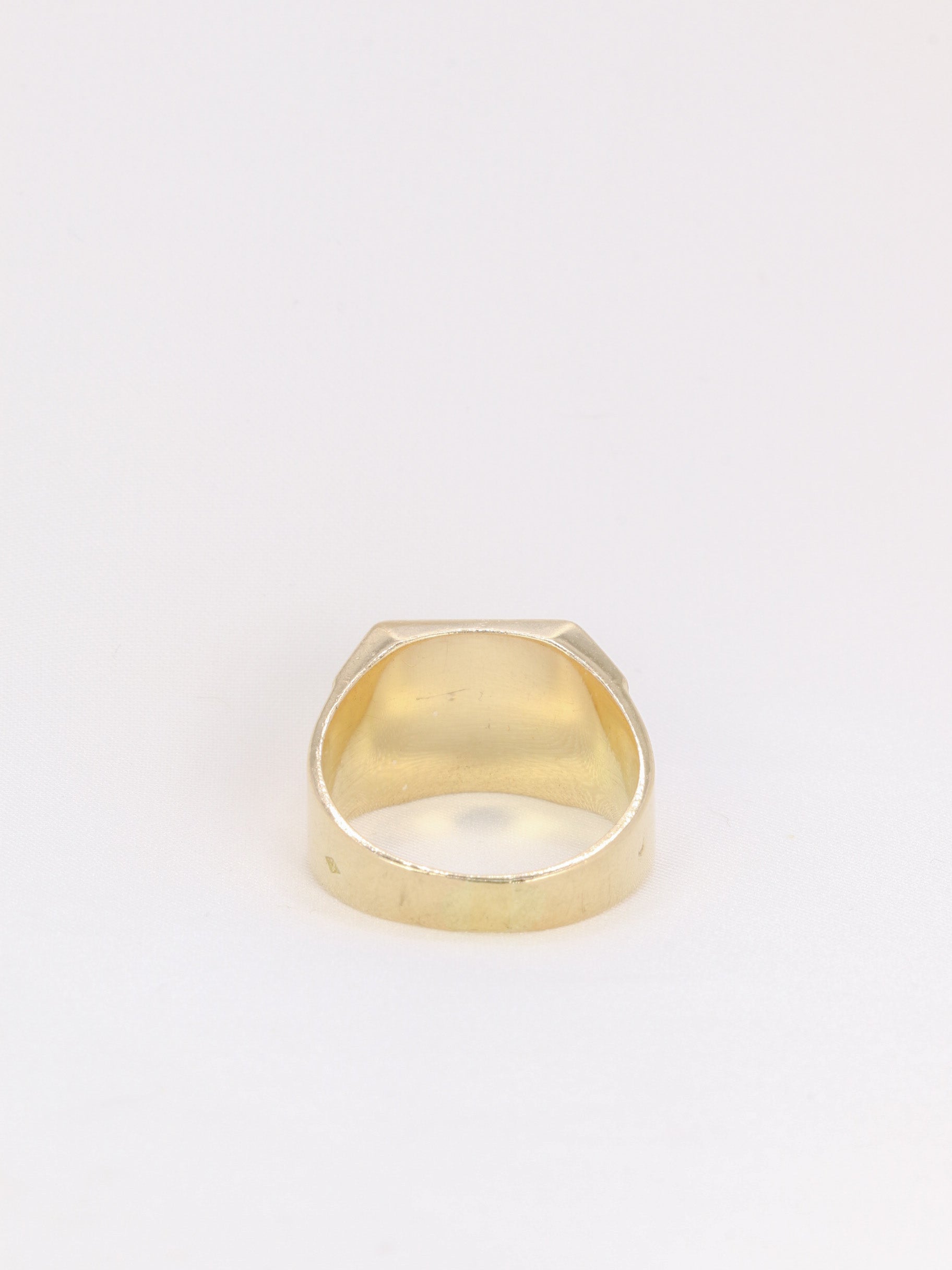 Bague chevalière vintage en or et diamants