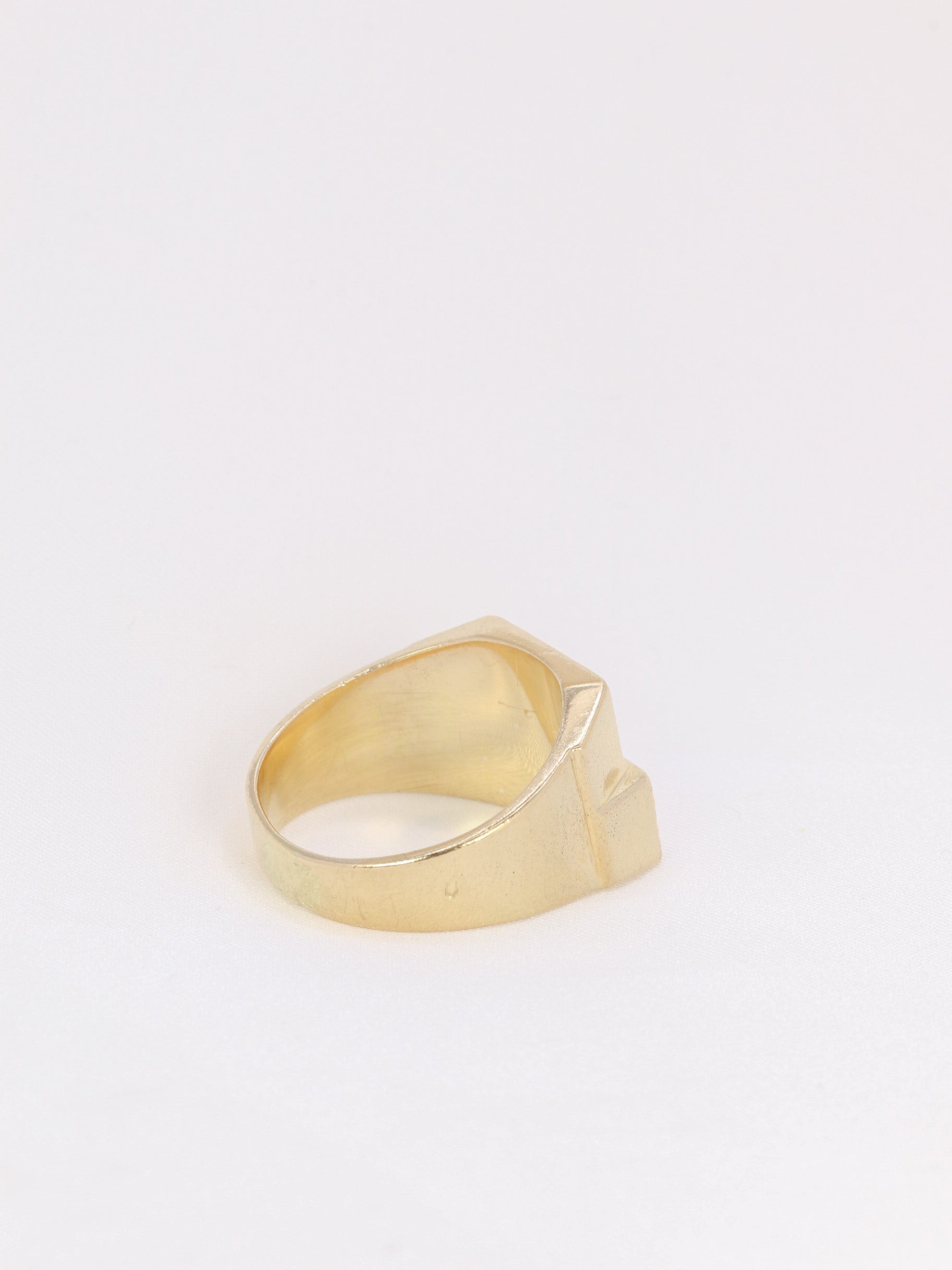 Bague chevalière vintage en or et diamants