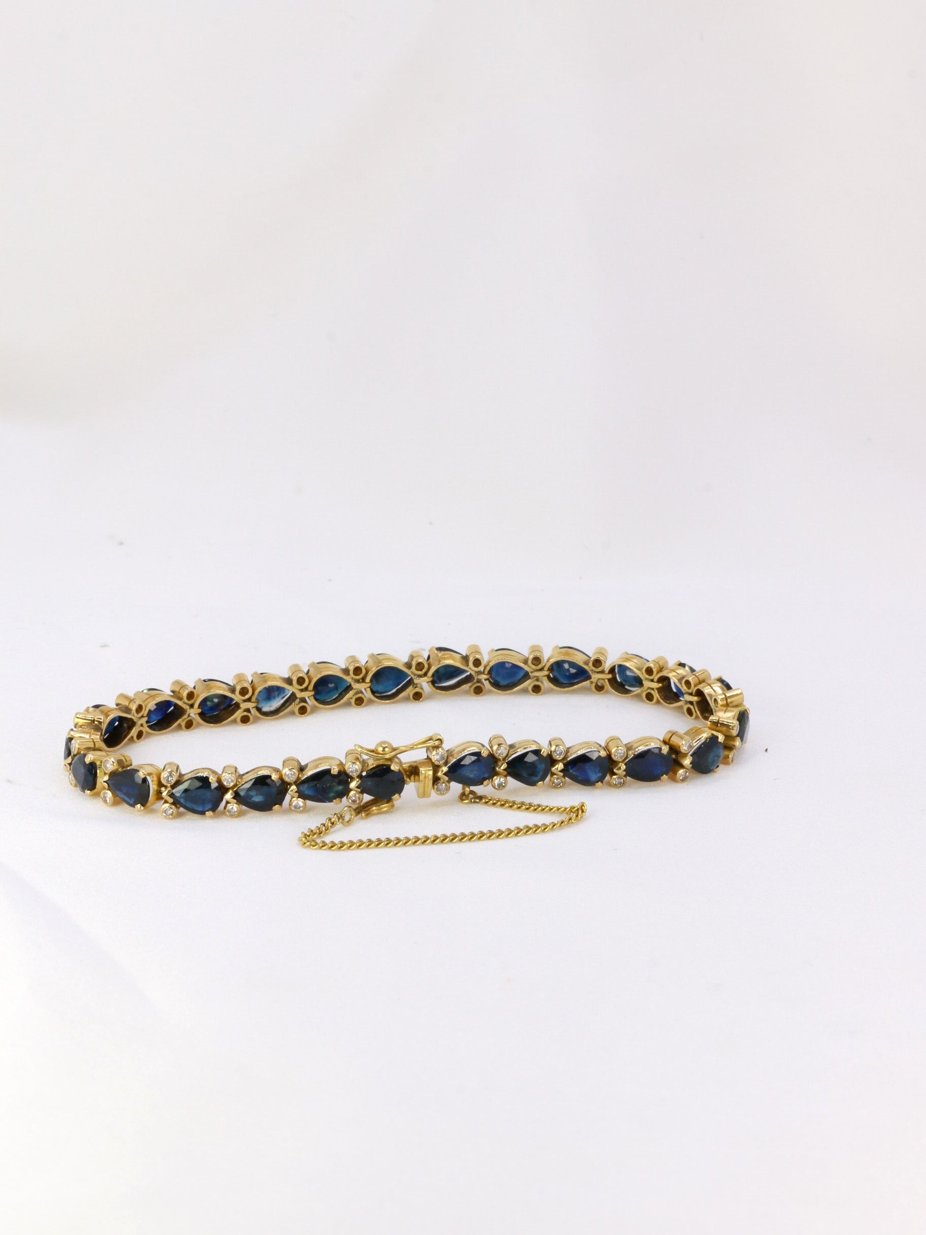 Bracelet vintage saphirs diamants