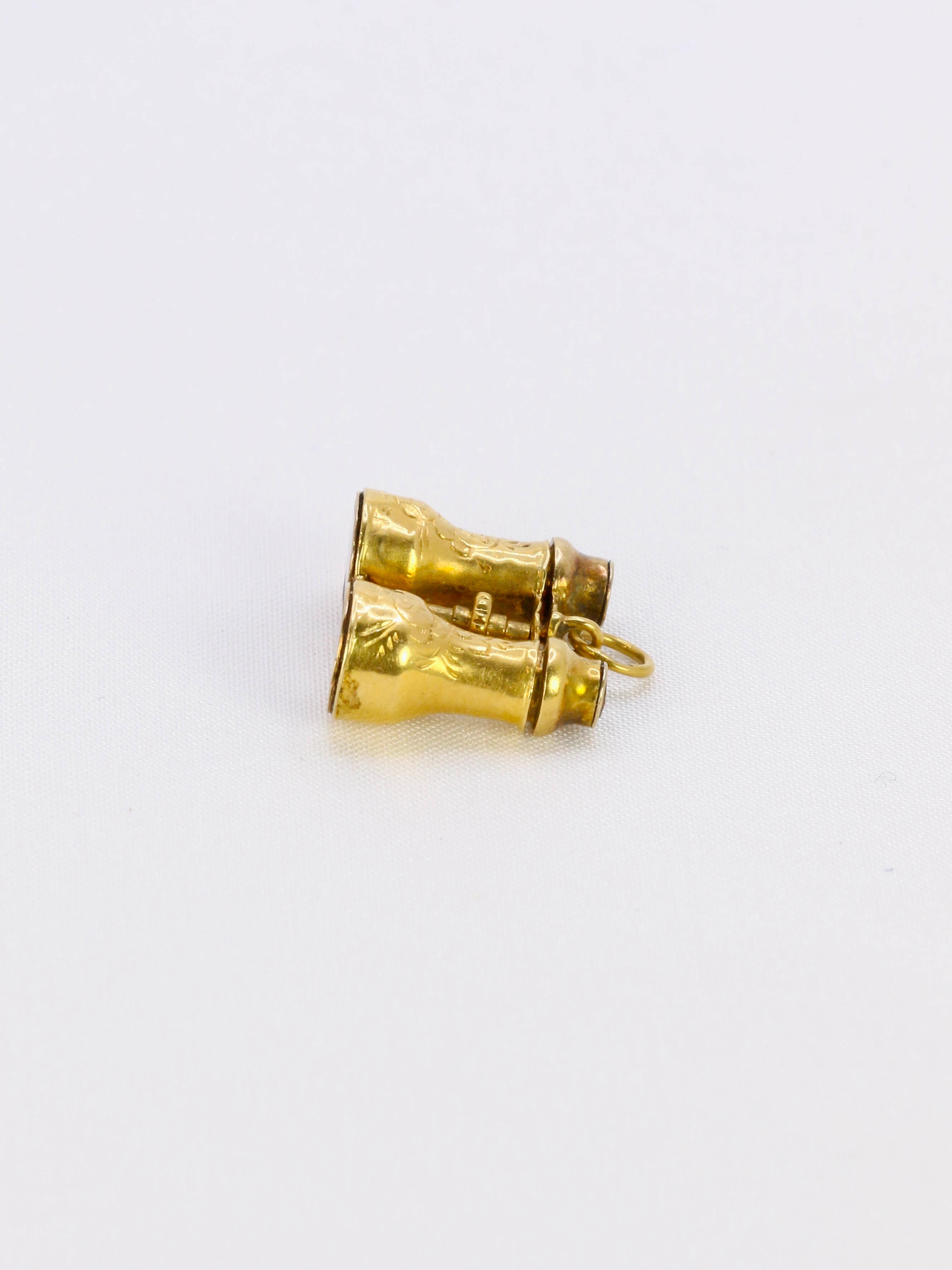 Pendentif ancien jumelles or jaune
