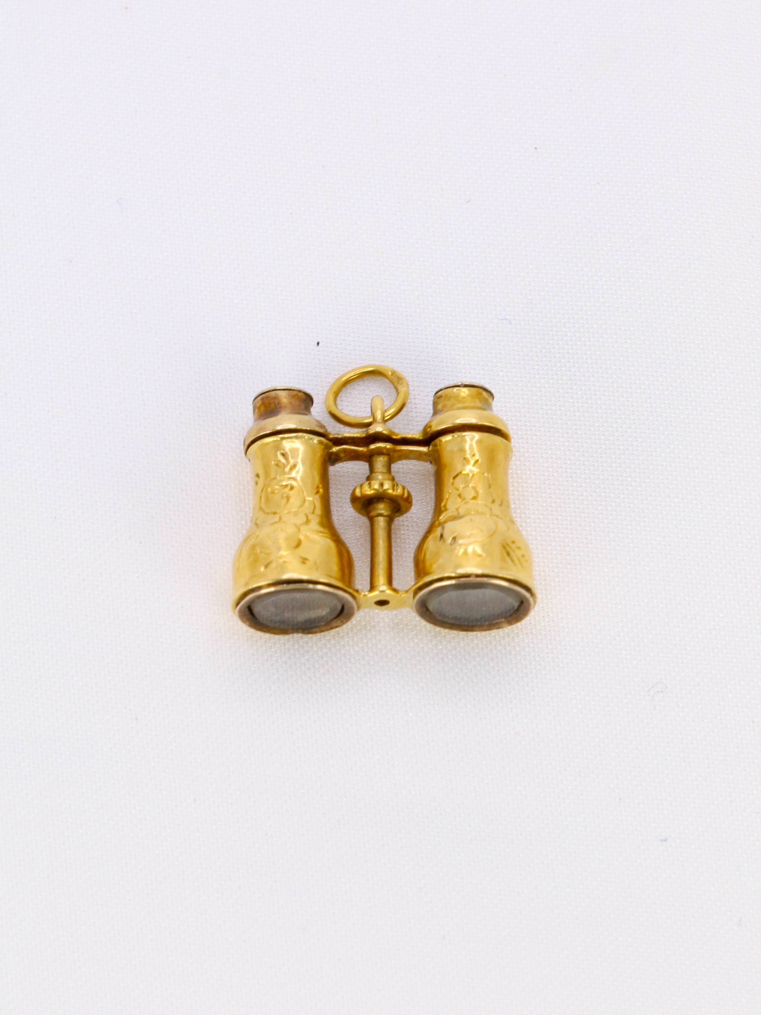Pendentif ancien jumelles or jaune