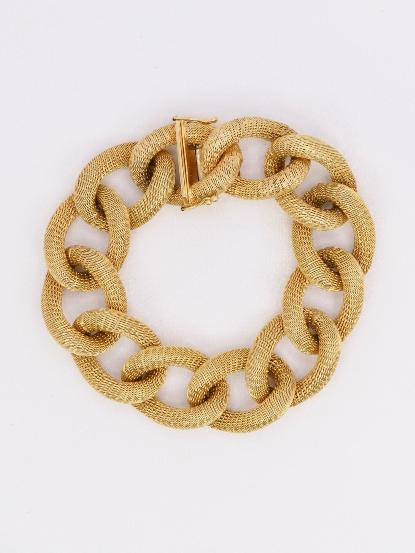 Bracelet vintage maillons or jaune