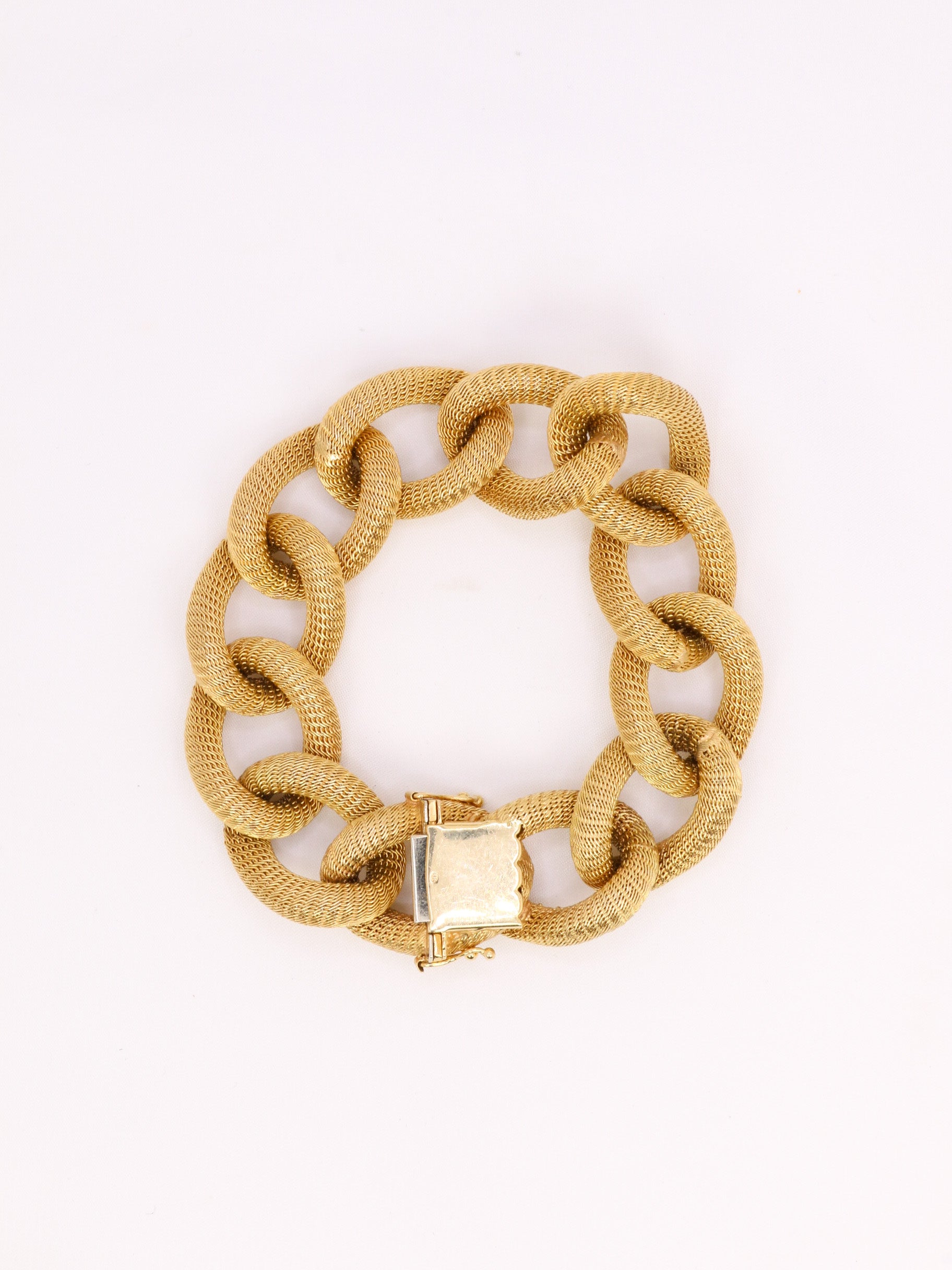Bracelet vintage maillons or jaune